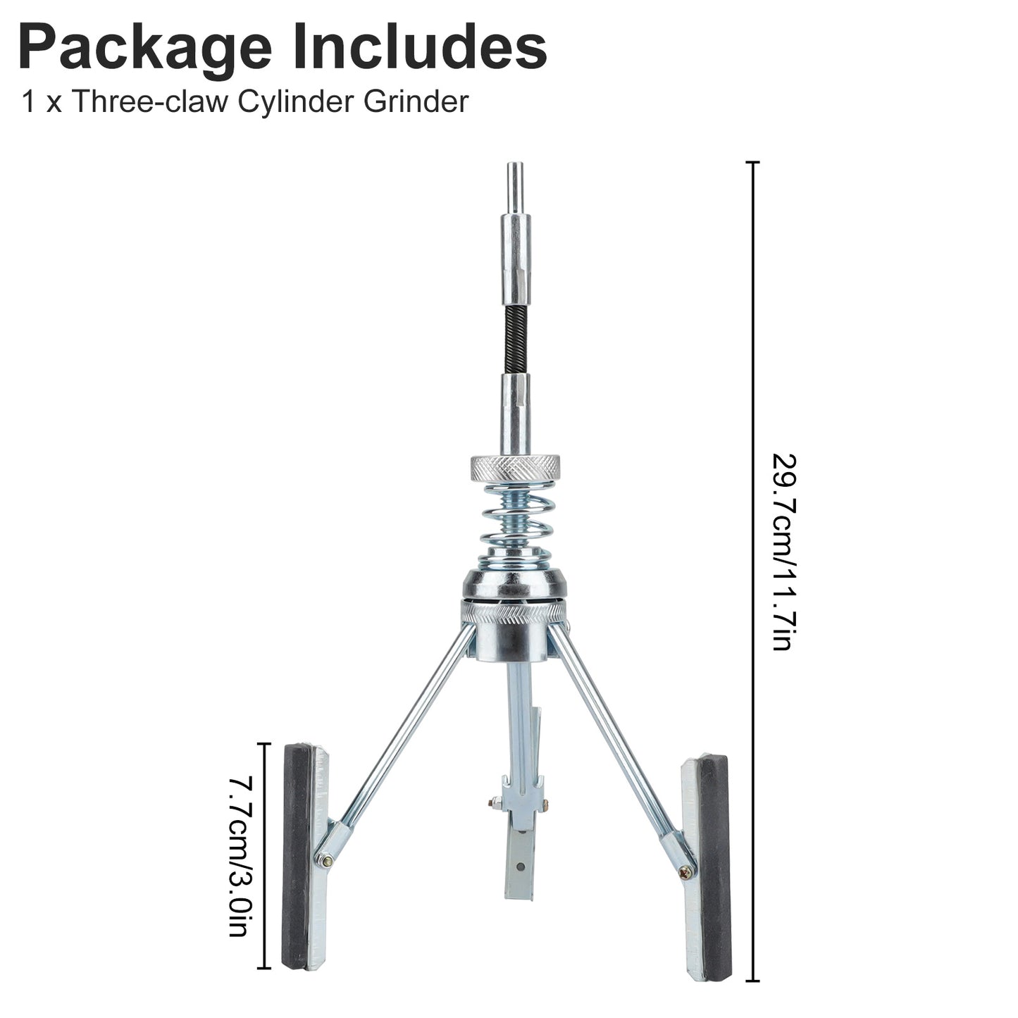 Car Engine Cylinder Hone Tool - 51-165mm(2 to 6-1/2 inches) Bore Range, 220 Grit Stones - Ideal for Car, Motorcycle, Outboard, and Lawnmower Maintenance