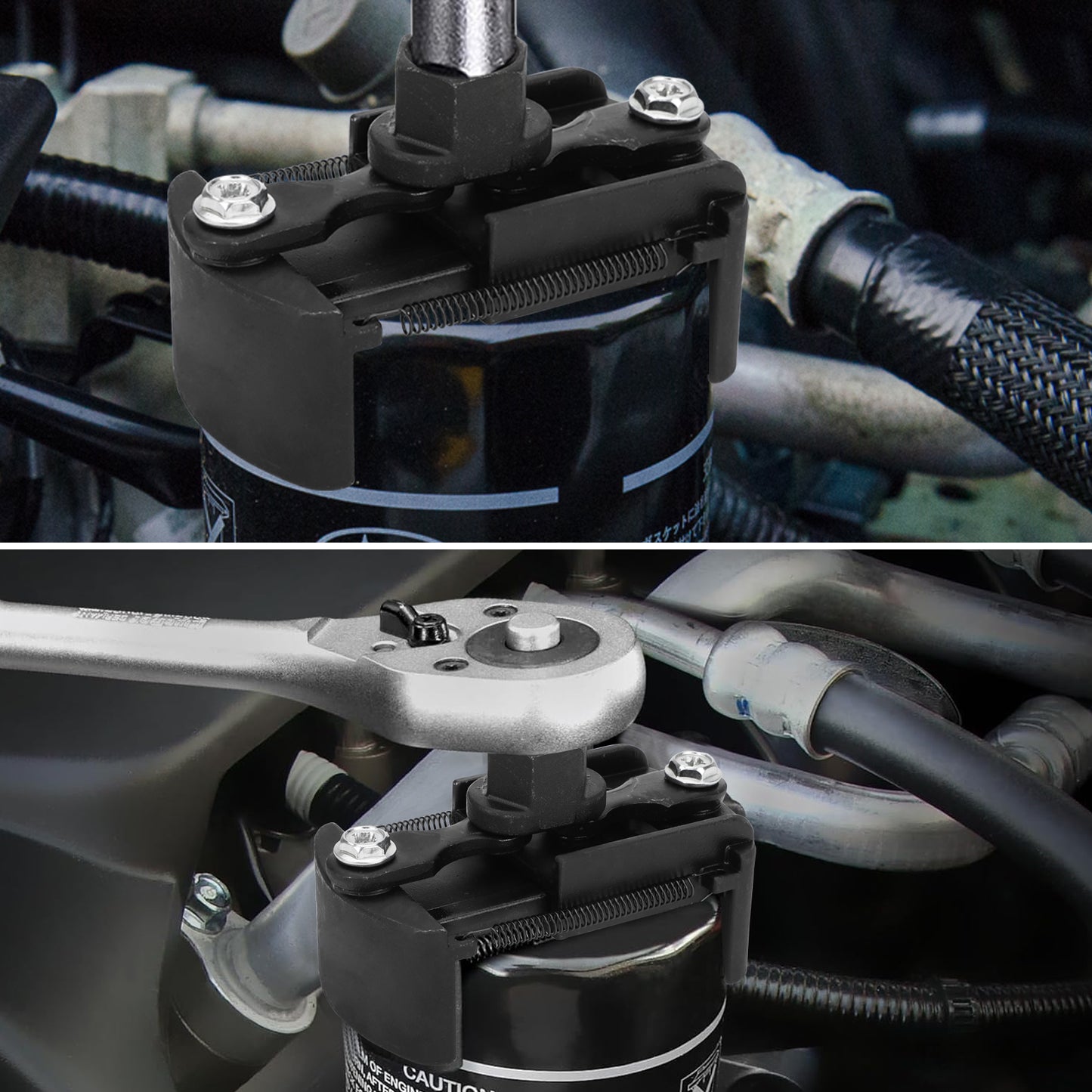 Universal Adjustable Oil Filter Wrench - Adjustable 2.36" to 3.15" Range,1/2 Inch Drive Oil Fuel Filter Wrench Remover Removal Tool Auto Repair Tool