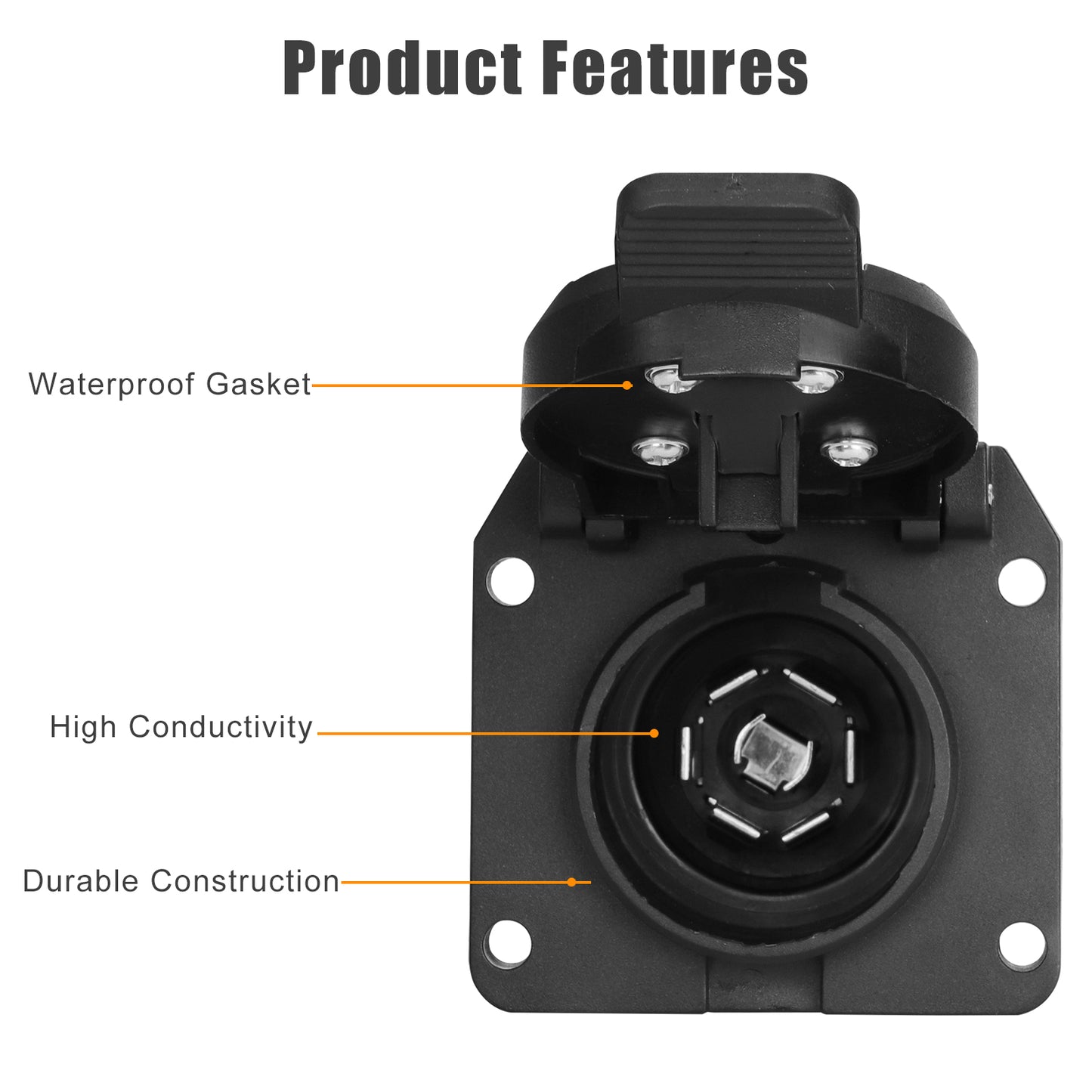 7 Way Trailer Tow Connector Plug - 7 Way Trailer Plug Adapter fit for Ford and GM vehicles with a USCAR socket,car Accessories