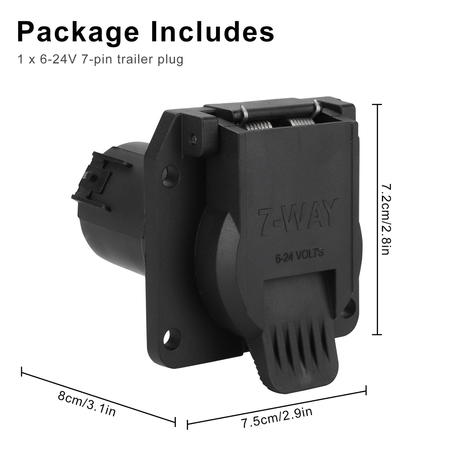 7 Way Trailer Tow Connector Plug - 7 Way Trailer Plug Adapter fit for Ford and GM vehicles with a USCAR socket,car Accessories