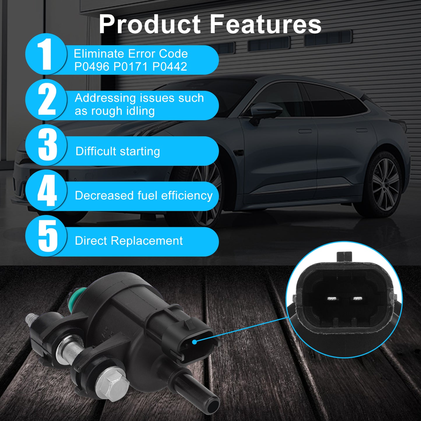 Vapor Canister Purge Valve Solenoid for Selected GM Vehicles - Replaces 12610560, 214-2137,Address Rough Idle & Fuel Efficiency Issues