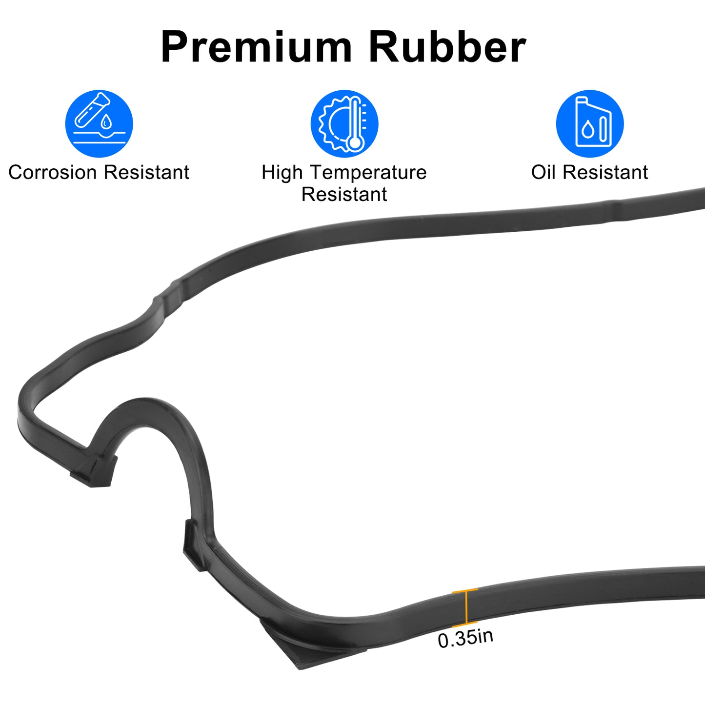 VS50499R Valve Cover Gasket Set - Compatible with 1992-2000 EL Honda Civic Del Sol Si/S/Si VX CX DX LX VP GX HX Ex Si 1.6L L4 SOHC 16V VC4029 VS50500R 12341P08000