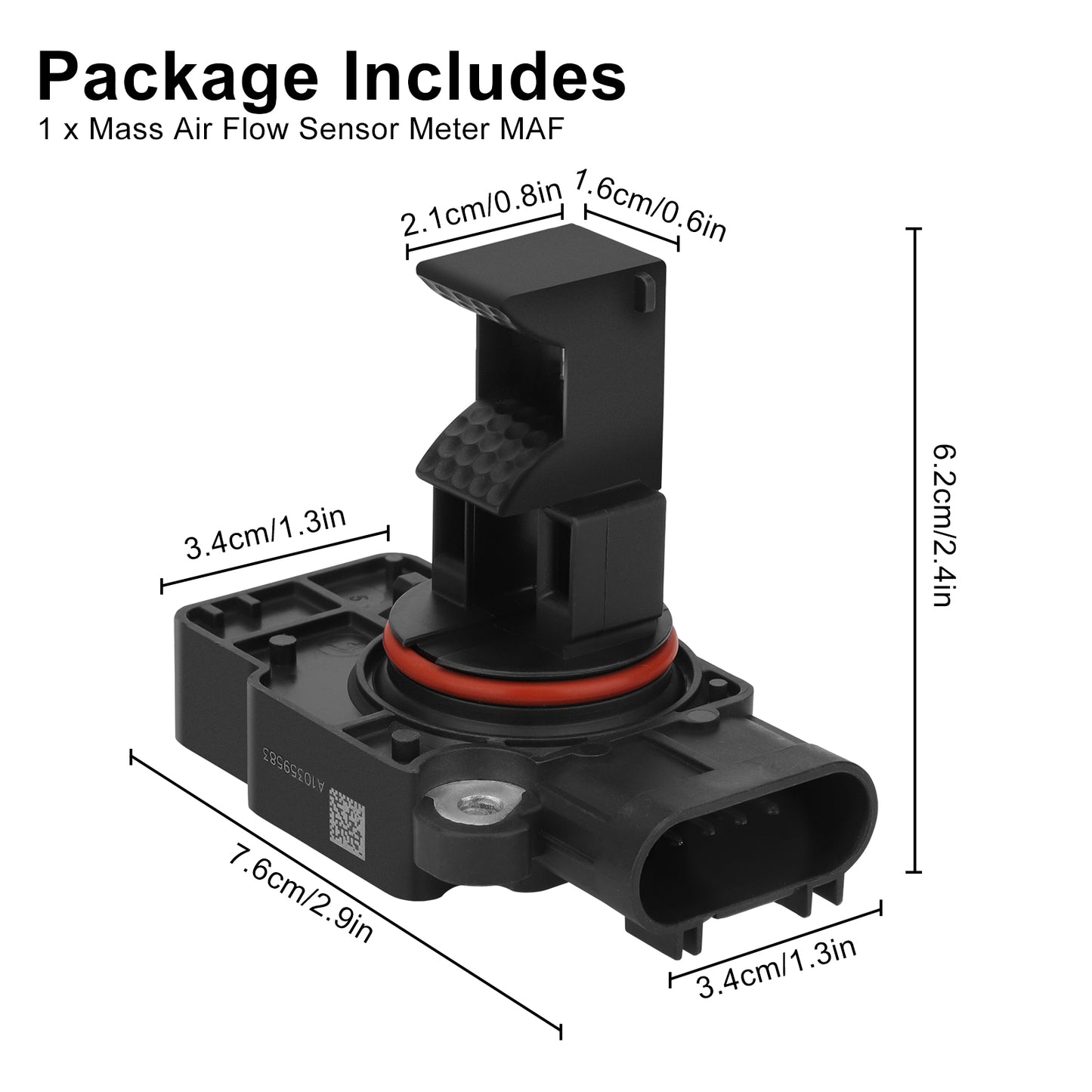 10393948 Mass Air Flow Sensor(MAF) - for Cadillac CTS, Escalade, Chevy Silverado, Tahoe, GMC Sierra, Yukon , Replaces Part Numbers: 10393948, 23256991, 19330128, AF10060, 213-4343, 5S13836, MAS4577