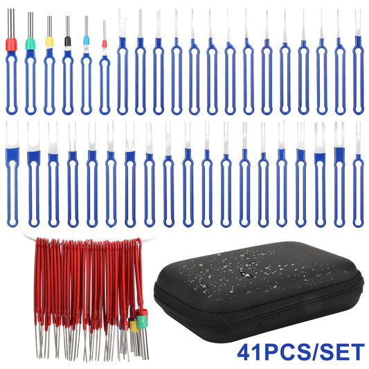 41 Pcs Terminal Removal Tool Kit - Durable Pin Extractor for Automotive and Electronic Connectors,Suitable for a wide array of applications, from automotive repairs to home appliance maintenance.
