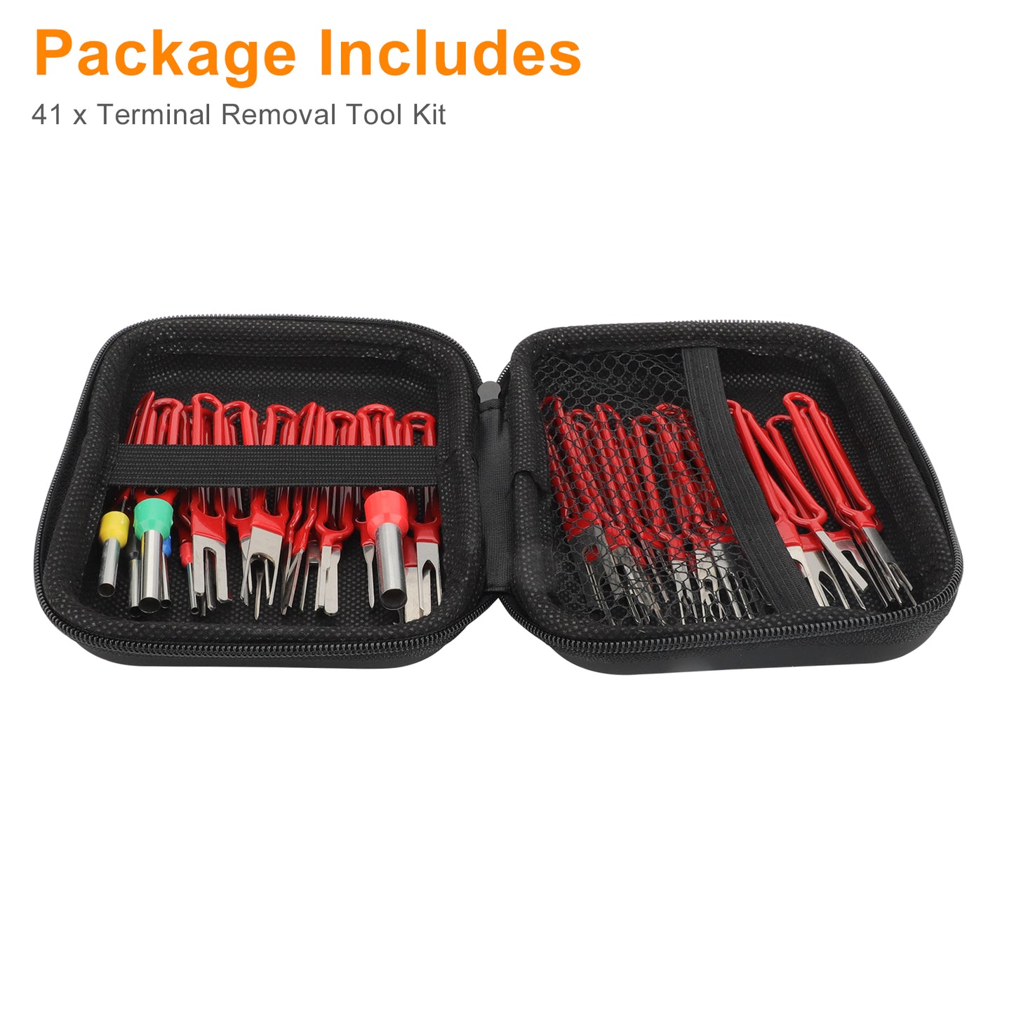 41 Pcs Terminal Removal Tool Kit - Durable Pin Extractor for Automotive and Electronic Connectors,Suitable for a wide array of applications, from automotive repairs to home appliance maintenance.