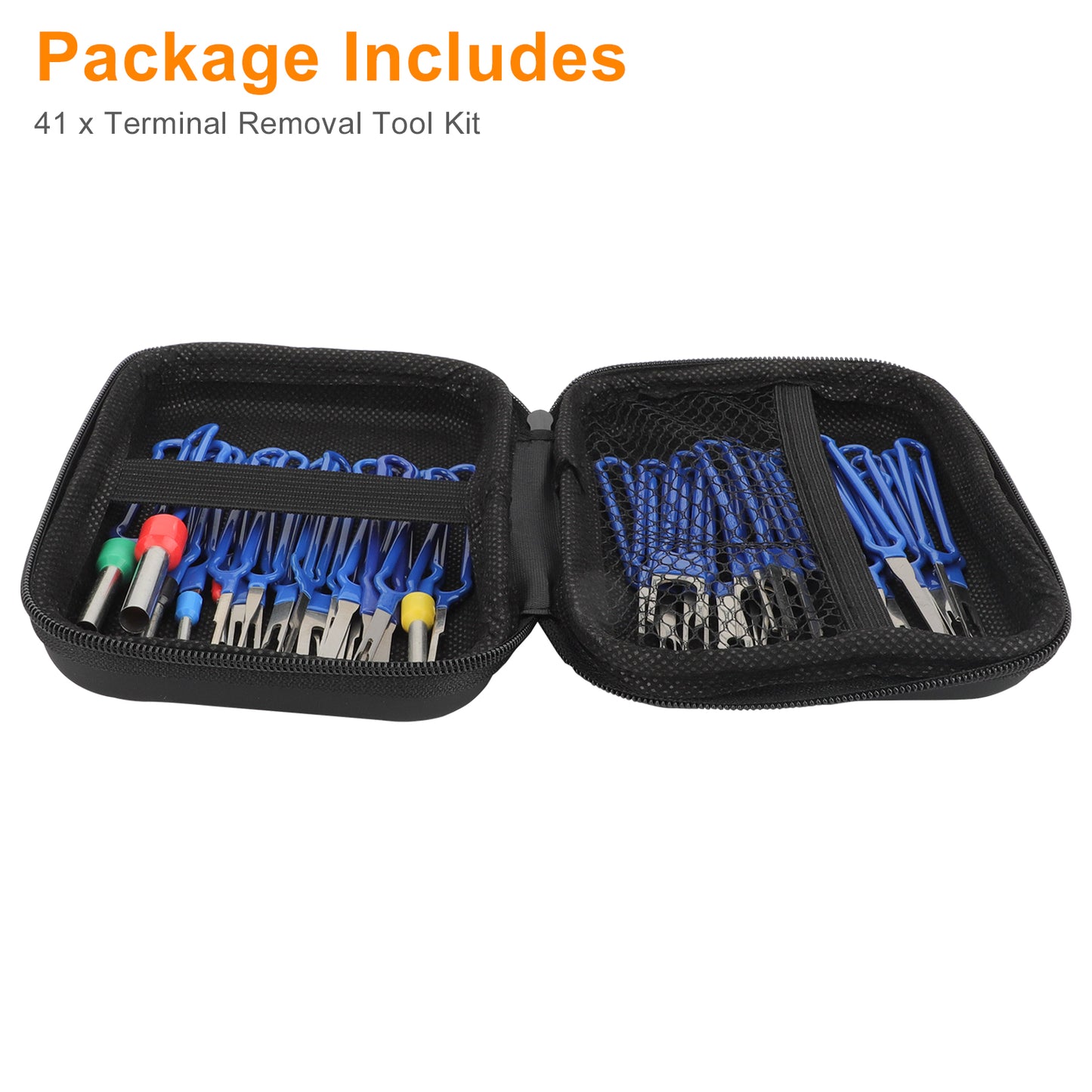 41 Pcs Terminal Removal Tool Kit - Wire Terminal Release Tool is the ideal solution for Automotive and Household Devices repairs (Blue)