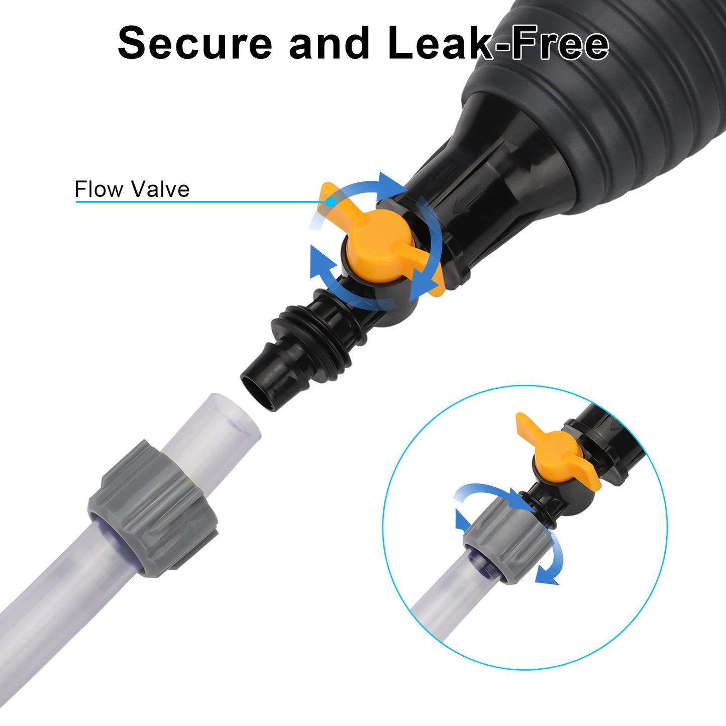 9.8FT Premium Syphon Pump Hose - Effortless Liquid Transfer for Vehicles, Boats, and Equipment ,Durable Hose for Gasoline, Diesel, Oil, Water,Leak-Free Design, Easy to Use,Ideal for Home and Professional Use