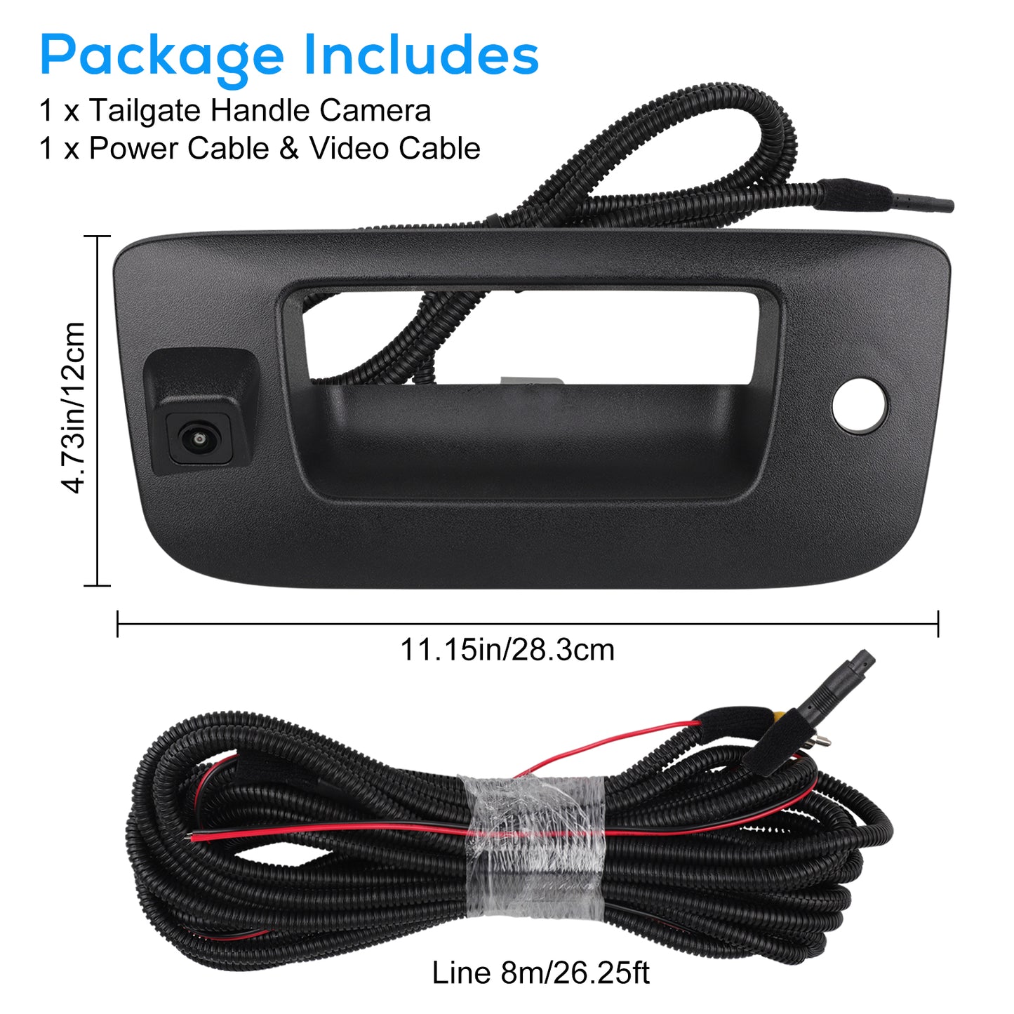 22755304 Tailgate Handle Backup Rear View Camera - Car Rear View Tailgate Handle Reverse Backup Camera Compatible for Chevrolet Silverado GMC Sierra 1500 2500 3500 2008-2013