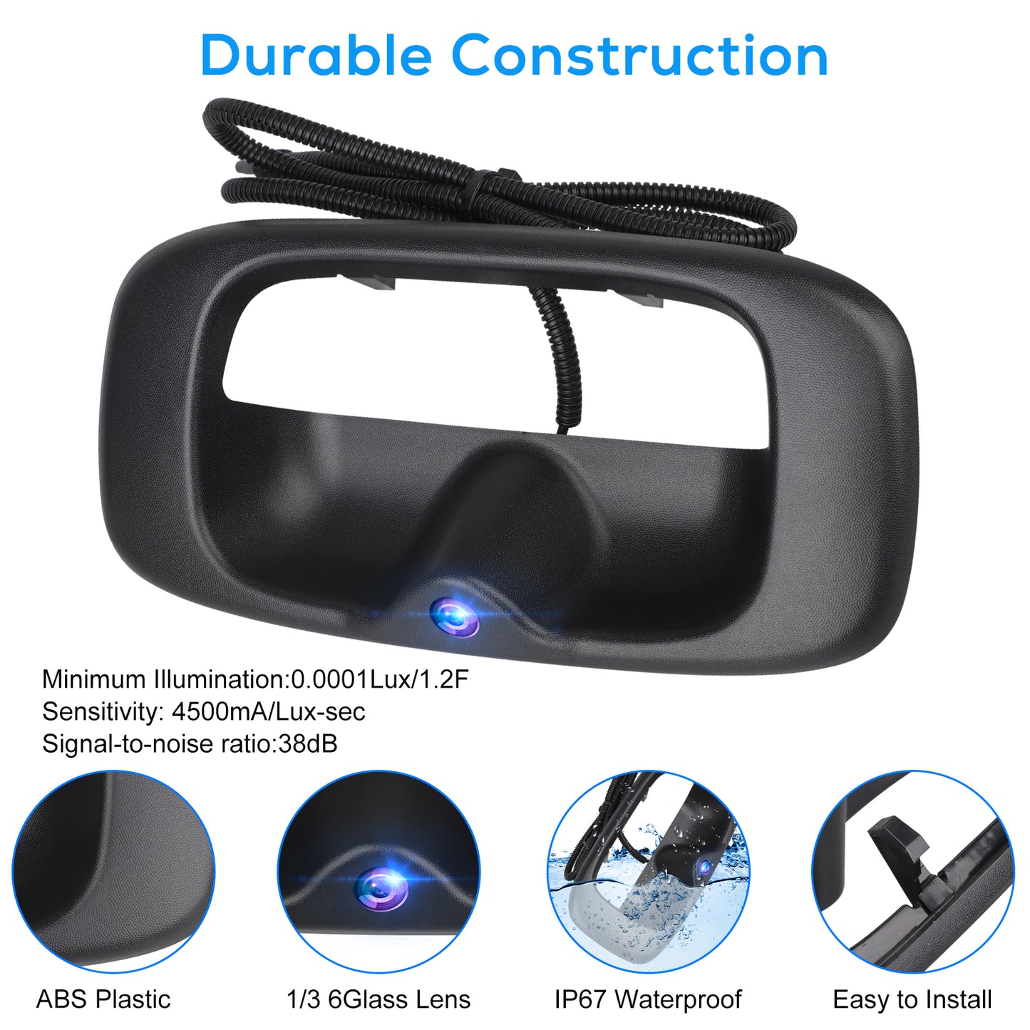 15228539 Rear Tailgate Handle Backup Camera - Car Rear View Back Up Camera,Rear Liftgate Latch Handle with Camera Compatible for Chevrolet Silverado GMC