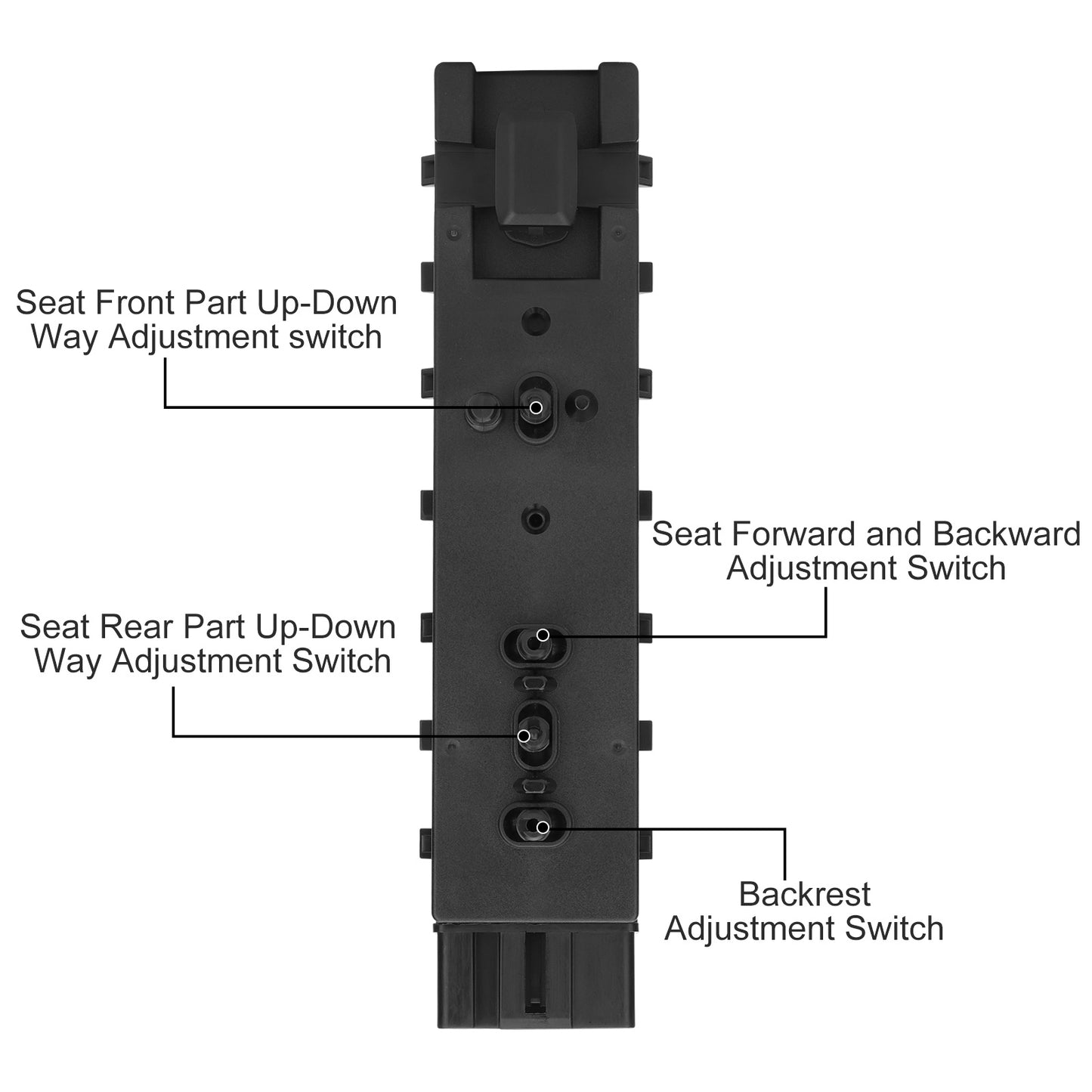 9L3Z14A701FA Front Right Passenger Side Power Seat Switch - 12-Pin Connector, 10-Way Circuit, Durable ABS,Compatible with Ford 2006-2019, Lincoln 2006-2019, Mercury 2006-2011, Replaces 9L3Z14A701FA, DE9Z14A701BA, SW7337