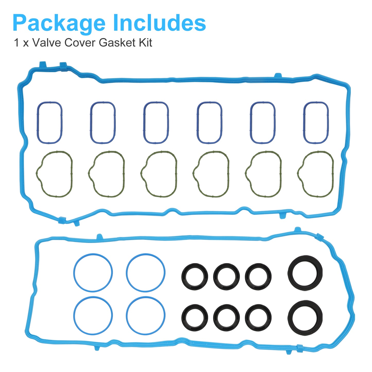 VS50805R Valve Cover Gasket Kit - Valve Cover Gasket and Intake Manifold Gasket Set Compatible with Chrysler, Dodge, Jeep, Ram, Volkswagen 3.6L Engines