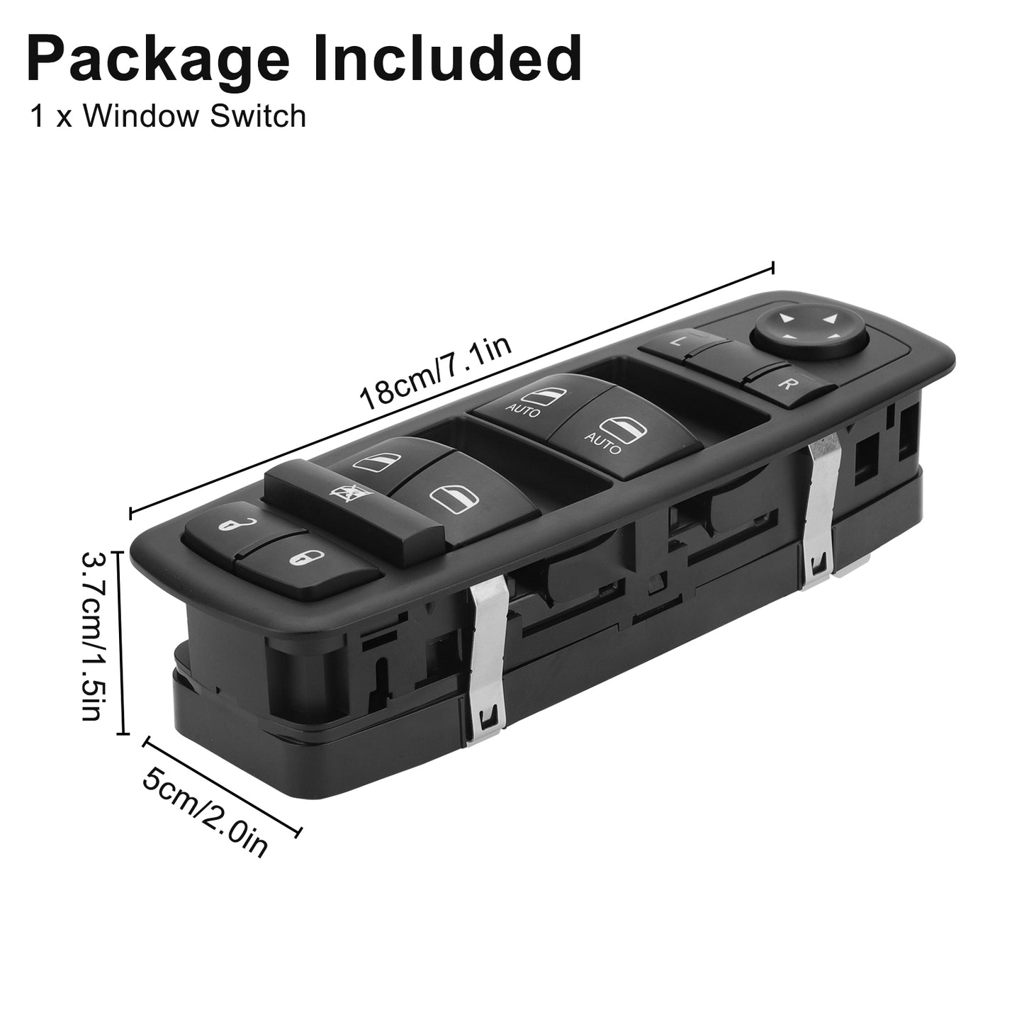 Car Power Window Master Control Switch - 11-Pin Terminal,for 2011-2013 Jeep Grand Cherokee & Dodge Durango,Replaces Part 68086693AC、68086693AE、68086693AD、68030823AB、68030823AC、68030823AD、68030823AE