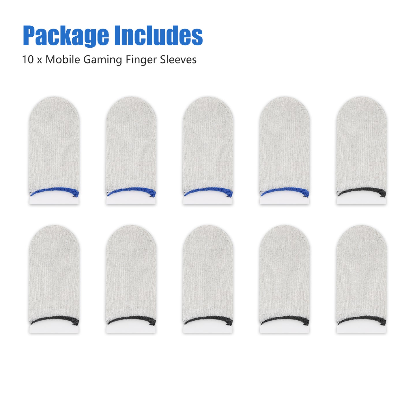 10 Packs Finger Sleeves for Mobile Phone, Tablet Gaming-Anti-sweat Breathable Seamless Touchscreen Gloves/ Wrap, Gamer Thumb Protector/for Phone Games