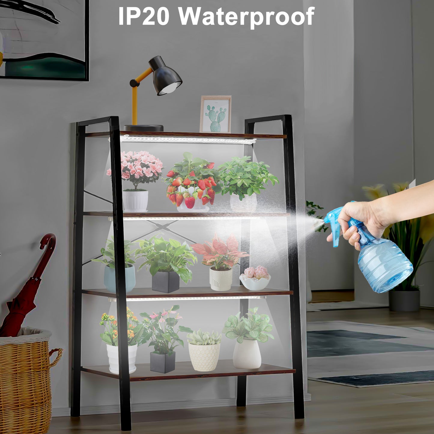 LED Plant Grow Light - Full Spectrum Light Triple Strip for Indoor Plant Cultivation and Hydroponics