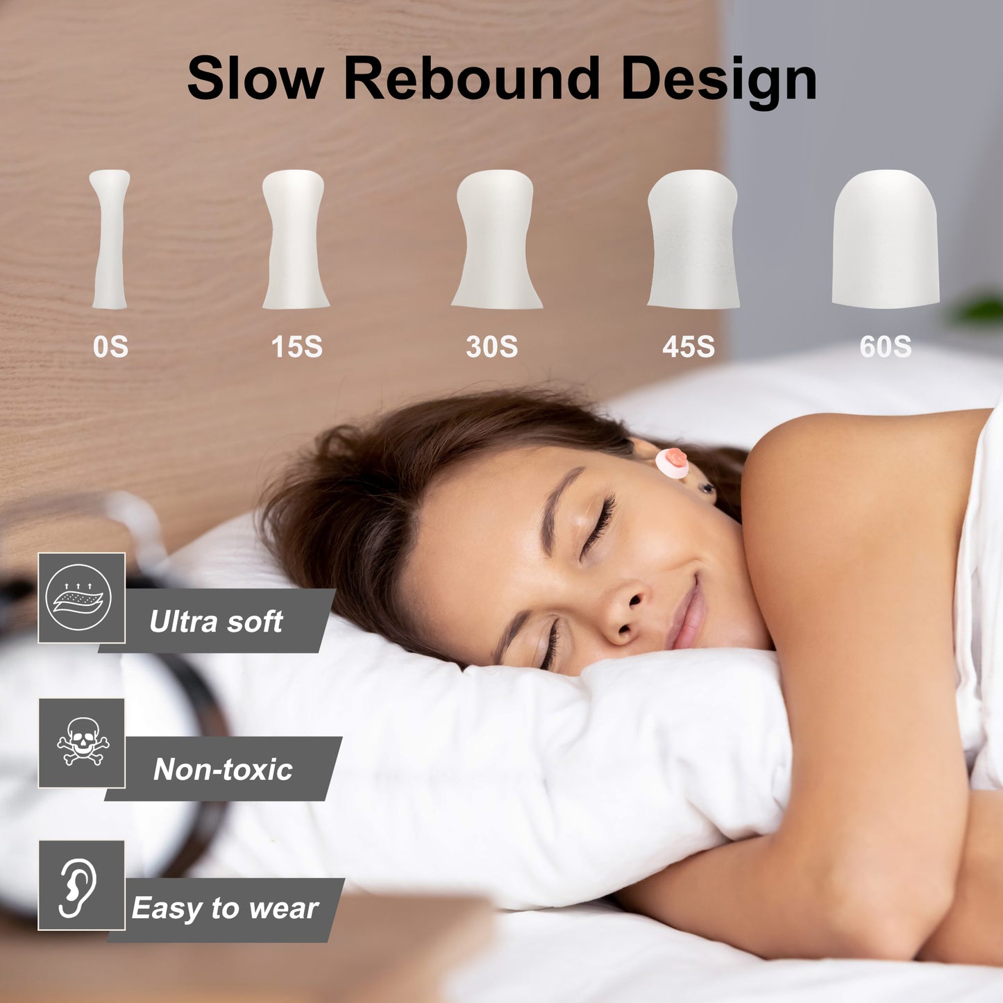 Reusable Silicone Ear Plugs with storage Cases - Waterproof Noise Reduction Earplugs Sound Canceling Earplugs for Sleeping Snoring Swimming Shooting Hunting Traveling (Pink)