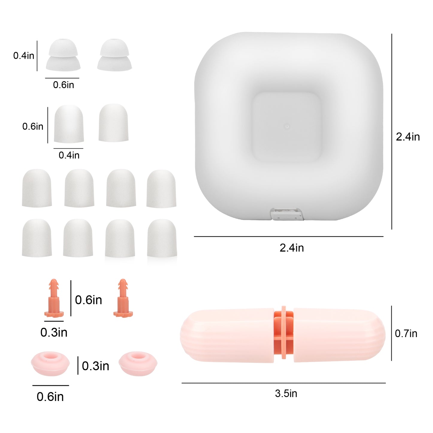 Reusable Silicone Ear Plugs with storage Cases - Waterproof Noise Reduction Earplugs Sound Canceling Earplugs for Sleeping Snoring Swimming Shooting Hunting Traveling (Pink)