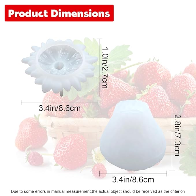 Strawberry Jar Silicone Resin Mold - DIY Strawberry Jar Resin Molds with Lid,Silicone Epoxy Mold for Storage Bottle,Candle Holder,Candy Container,Trinket Box,Soap Making,Home Decoration