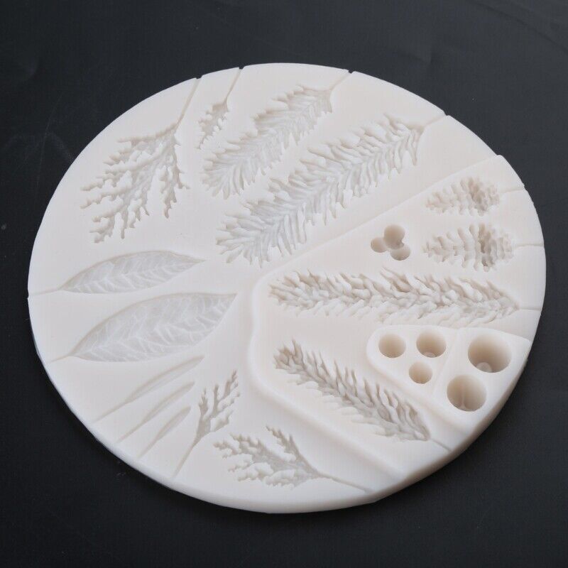 Christmas Leaf Foliage Silicone Resin Mold - DIY Handmade Resin Tools,Resin Making Crafts For Cake Decorating Cupcake Topper Candy Chocolate Decorating Tools