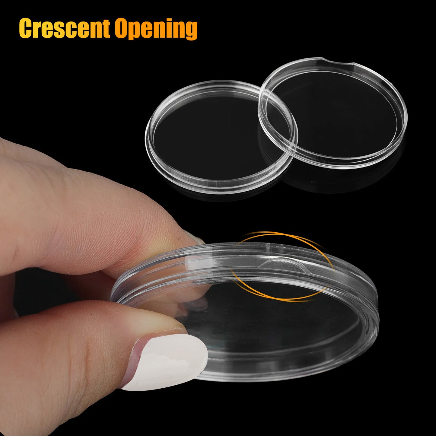 100Pcs 31mm Coin Holder Capsules - Durable Round Coin Holders Containers for Collectors