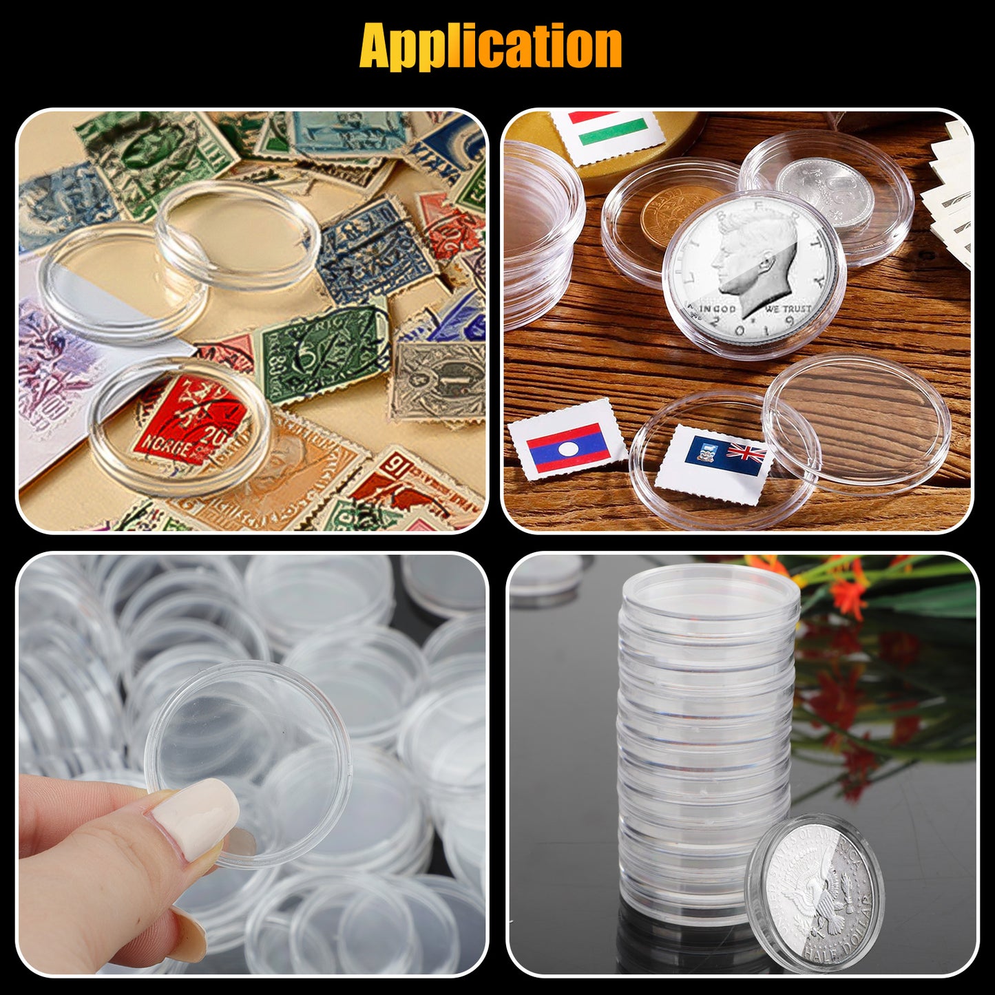 100Pcs 31mm Coin Holder Capsules - Durable Round Coin Holders Containers for Collectors
