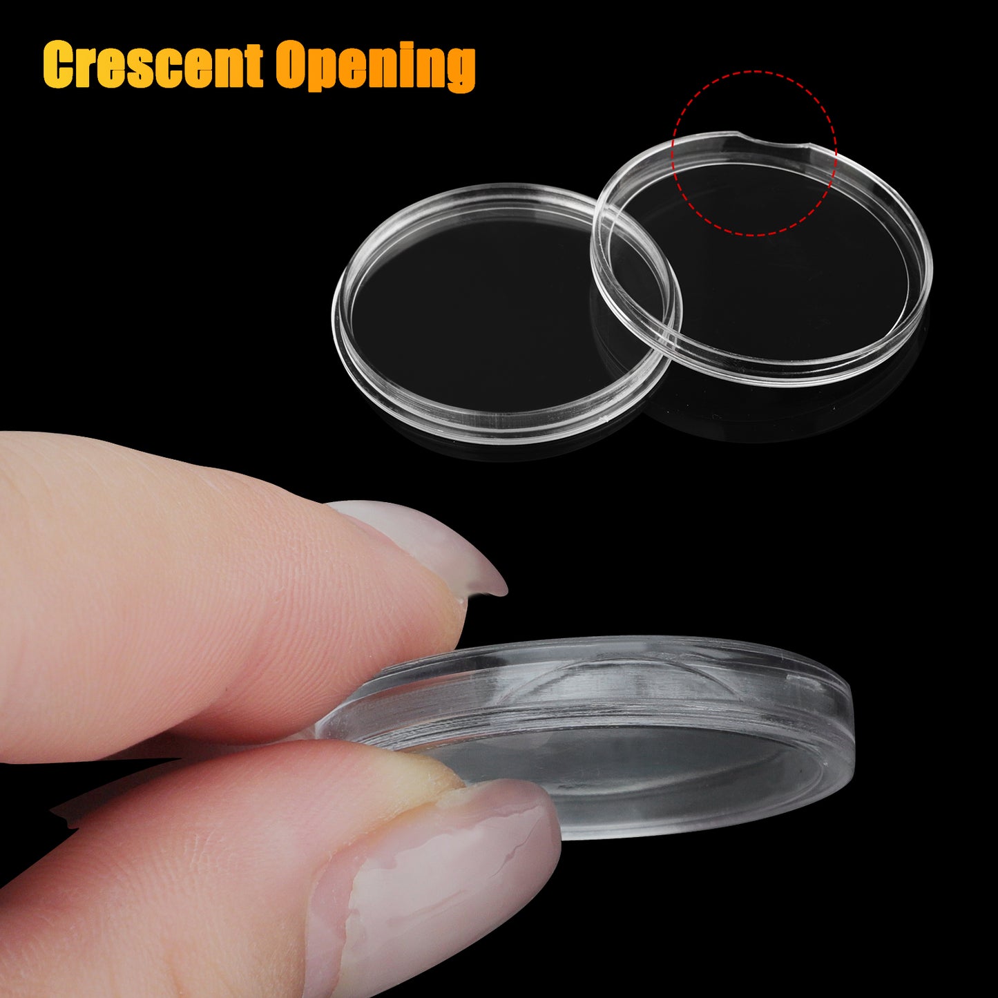 100 Pcs 25mm Coin Capsules - With Clear Plastic Storage Organizer Box - Protective Coin Case Set for Collectors