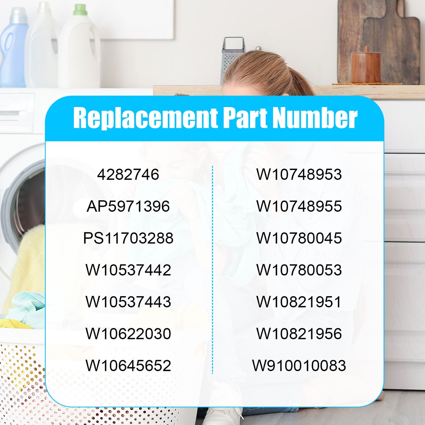 4PCS W10780048 Washer Suspension Rod Kit - Reduce Vibrations, Eliminate Noises,Compatible with Various Models, Including W10780045 ,4282746, AP5971396, PS11703288