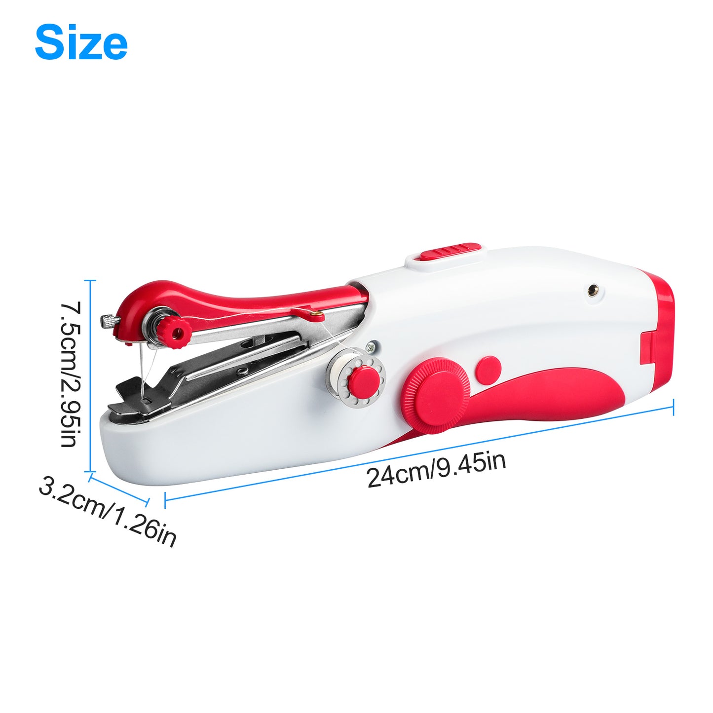 27 Pcs Handheld Sewing Machine Kit - Mini Portable Electric Sewing Machine for Beginners & Adults – Fast Stitch for Clothes, Fabrics, Curtains, DIY Home & Travel