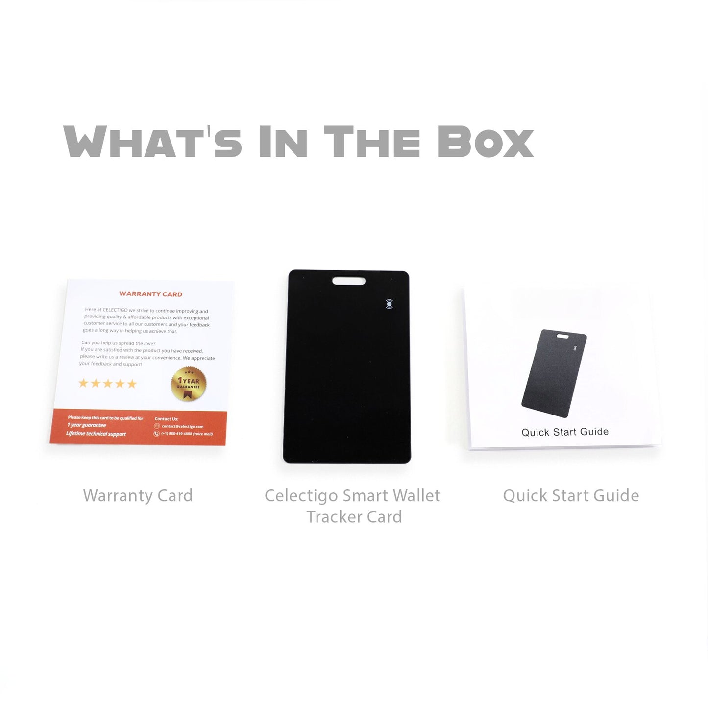 CELECTIGO Smart Wallet Tracker Card - Ultra-Thin iOS Find My Compatible, Wireless Charging, Credit Card Sized SmartCard Tracker for Wallets and Passports