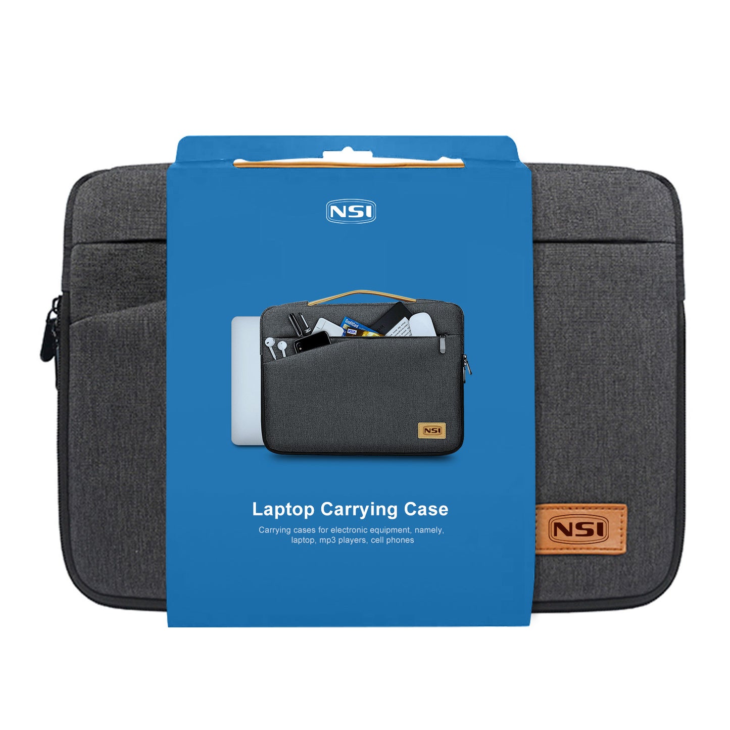 NSI Laptop Carrying Case, Laptop Cover with Pocket Compatible MacBook Pro, MacBook Air, Notebook,Dell/Ausu/Acer/HP/Toshiba, 13 Inch, Gray