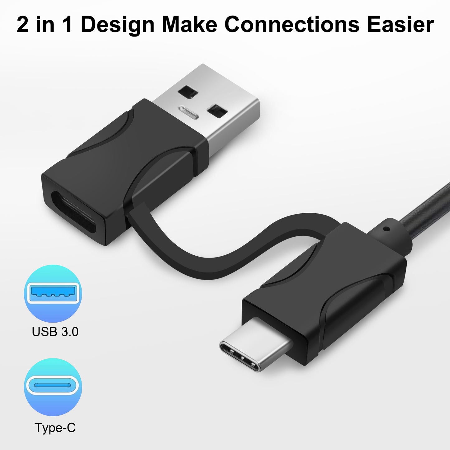 8 in 1 USB C & USB 3.0 Multi Card Reader Hub - 5 Gps High Speed for Supports SD, TF, CF, XD, MS Cards & 3 USB 3.0 Ports for Simultaneous Use
