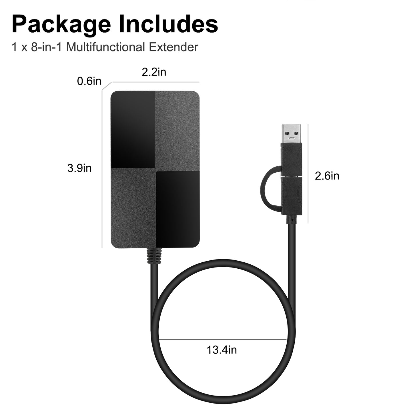 8 in 1 USB C & USB 3.0 Multi Card Reader Hub - 5 Gps High Speed for Supports SD, TF, CF, XD, MS Cards & 3 USB 3.0 Ports for Simultaneous Use