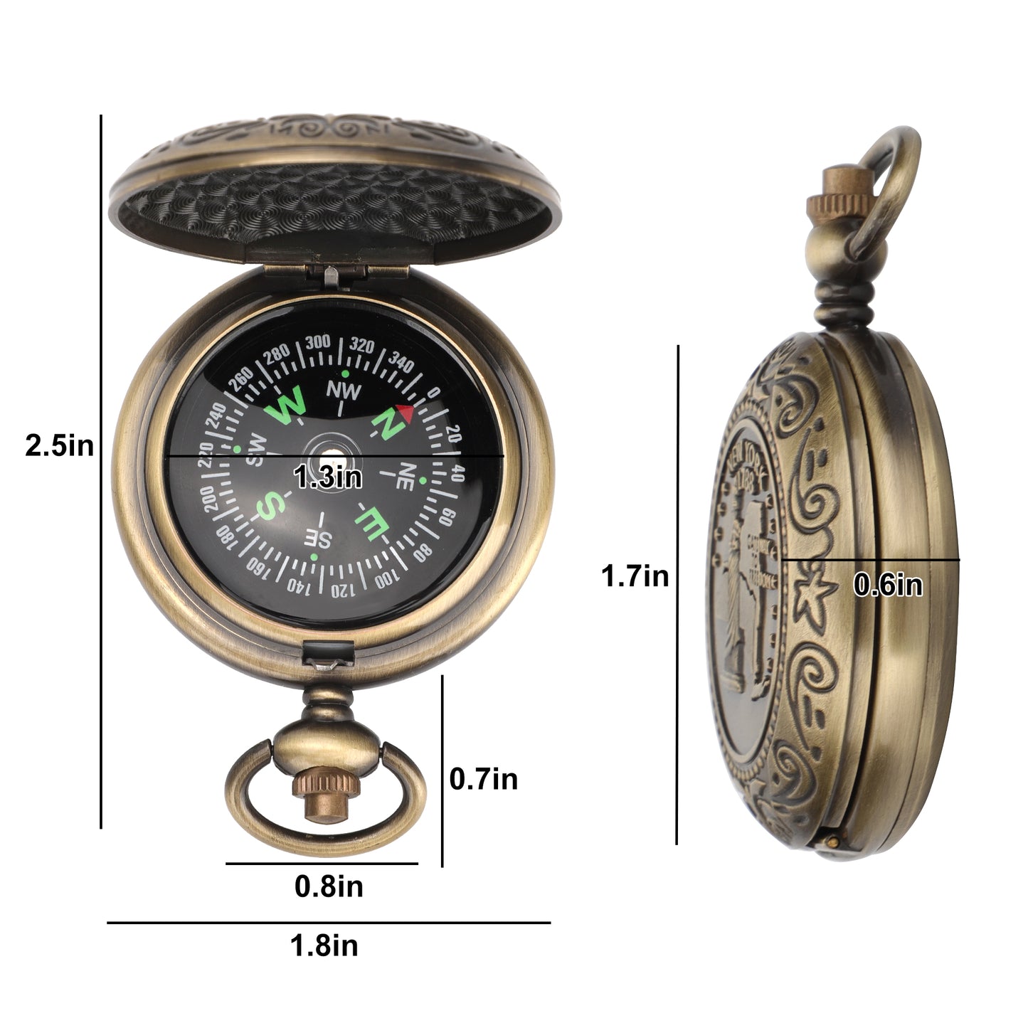 Portable Pocket Compass - Compact and Durable Outdoor Navigation Tool- Ideal for gifting to friends, family, or colleagues