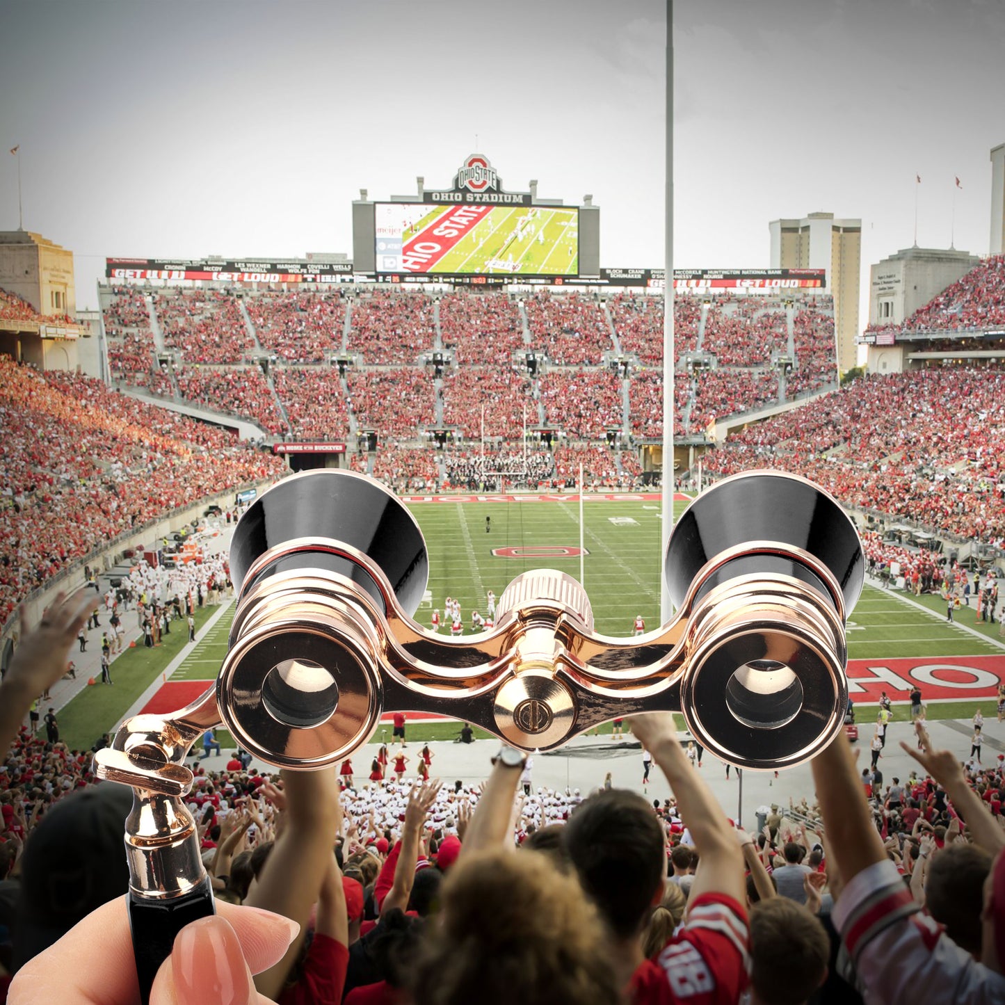 3x25 Classic Foldable Opera Glasses Binocular - Portable Retro Design Metal Body with Handle,Optical Lens Theatre Telescope great Gifts (Black)