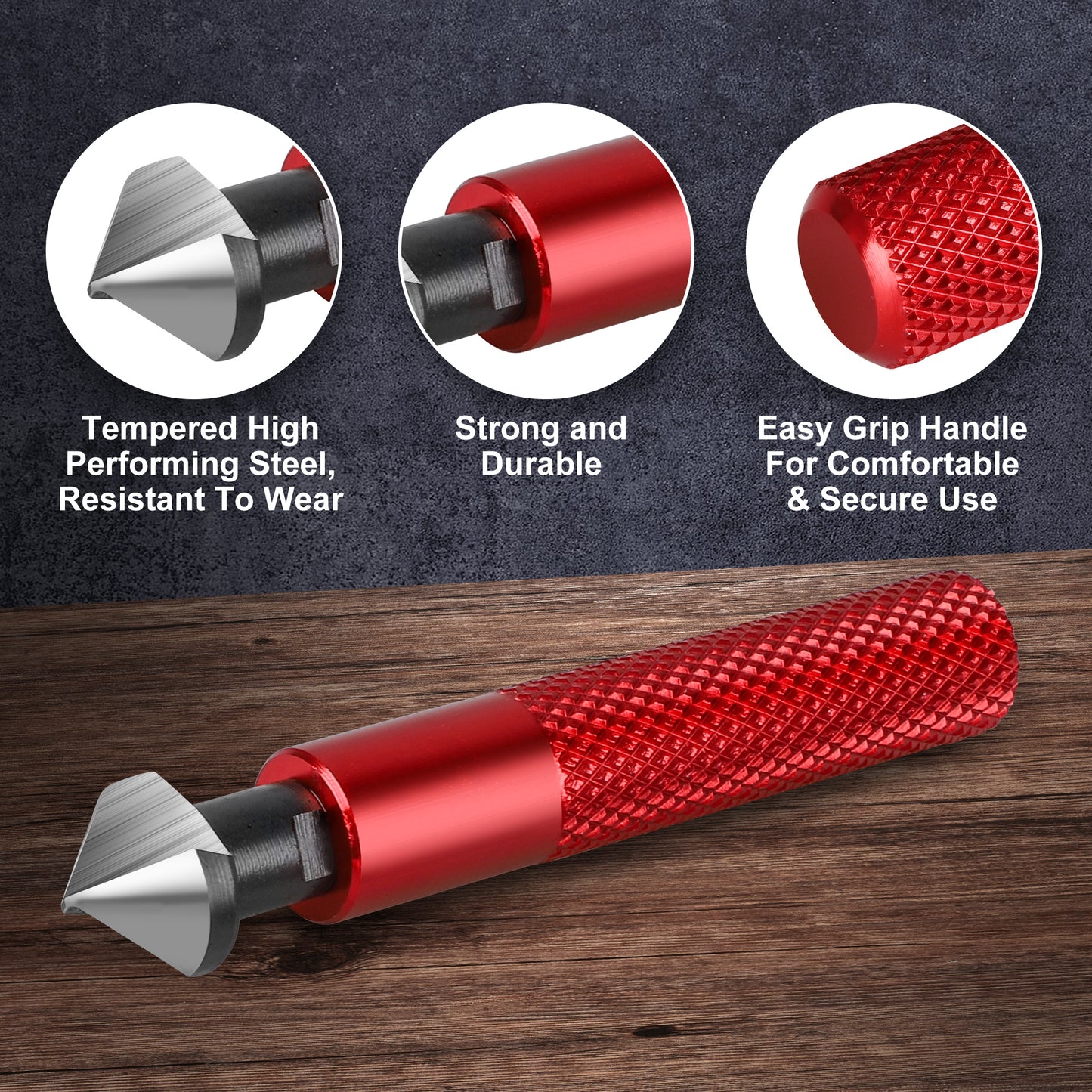 Deburring Tool Kit with 10 Extra Blades & Countersink Hand Reamers - Burr Remover, Burr Edges Removing Hand Tool for Metal Copper Resin PVC Pipes Plastic, Plumbing & 3D Printing Burr Removal Reamer Tool