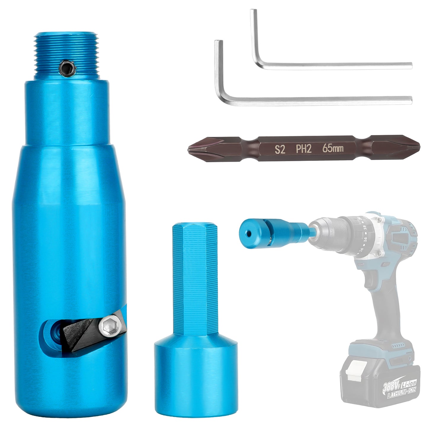 Aluminum Alloy Cable Twisting Stripping Tool – Compact Electric Drill Compatible Tool for Efficient Wire Stripping, Screwdriving & More, Essential Electrician's Accessory Kit(2.5-4 Square Meters Universal)