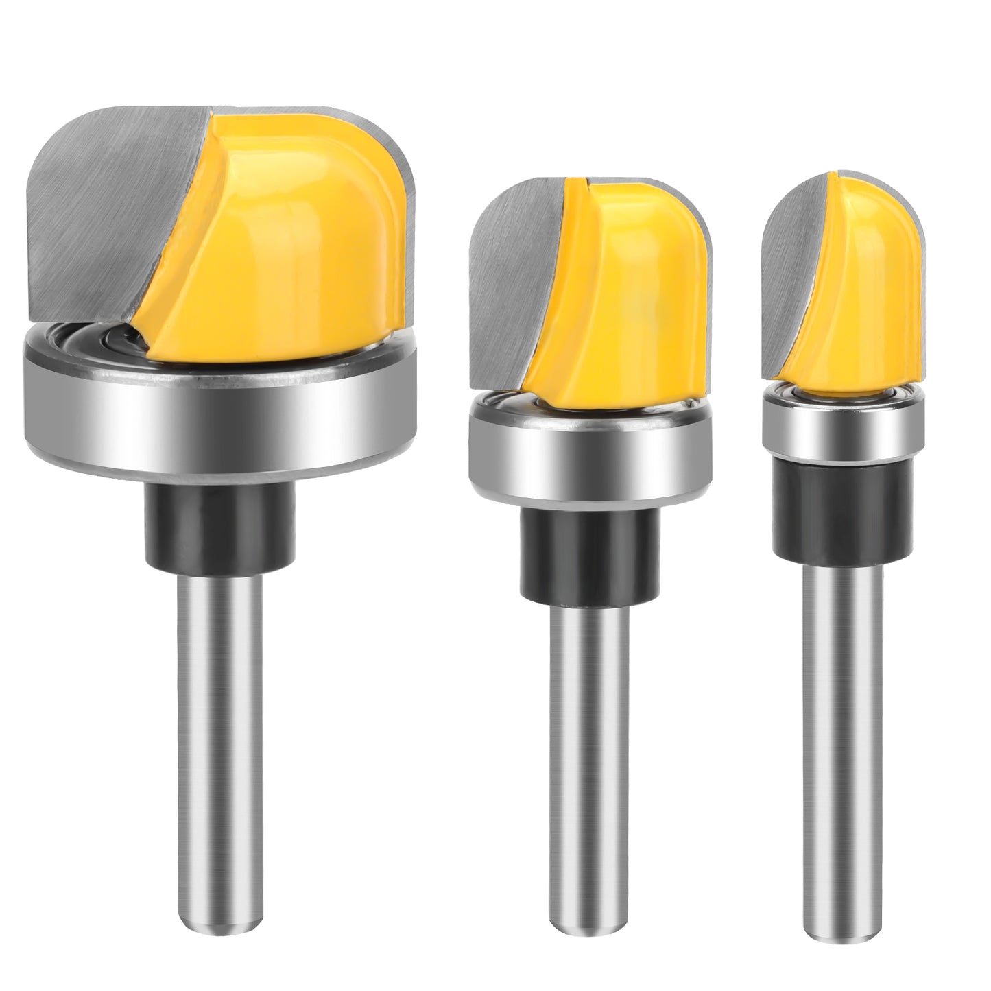 3Pcs 1/4 Inch Shank Router Bit Set - 1/2'', 3/4'', 1-1/8"Depth Slot Cutter Router Bit,Tray Router Bit Cutter for Cutting Woodworking