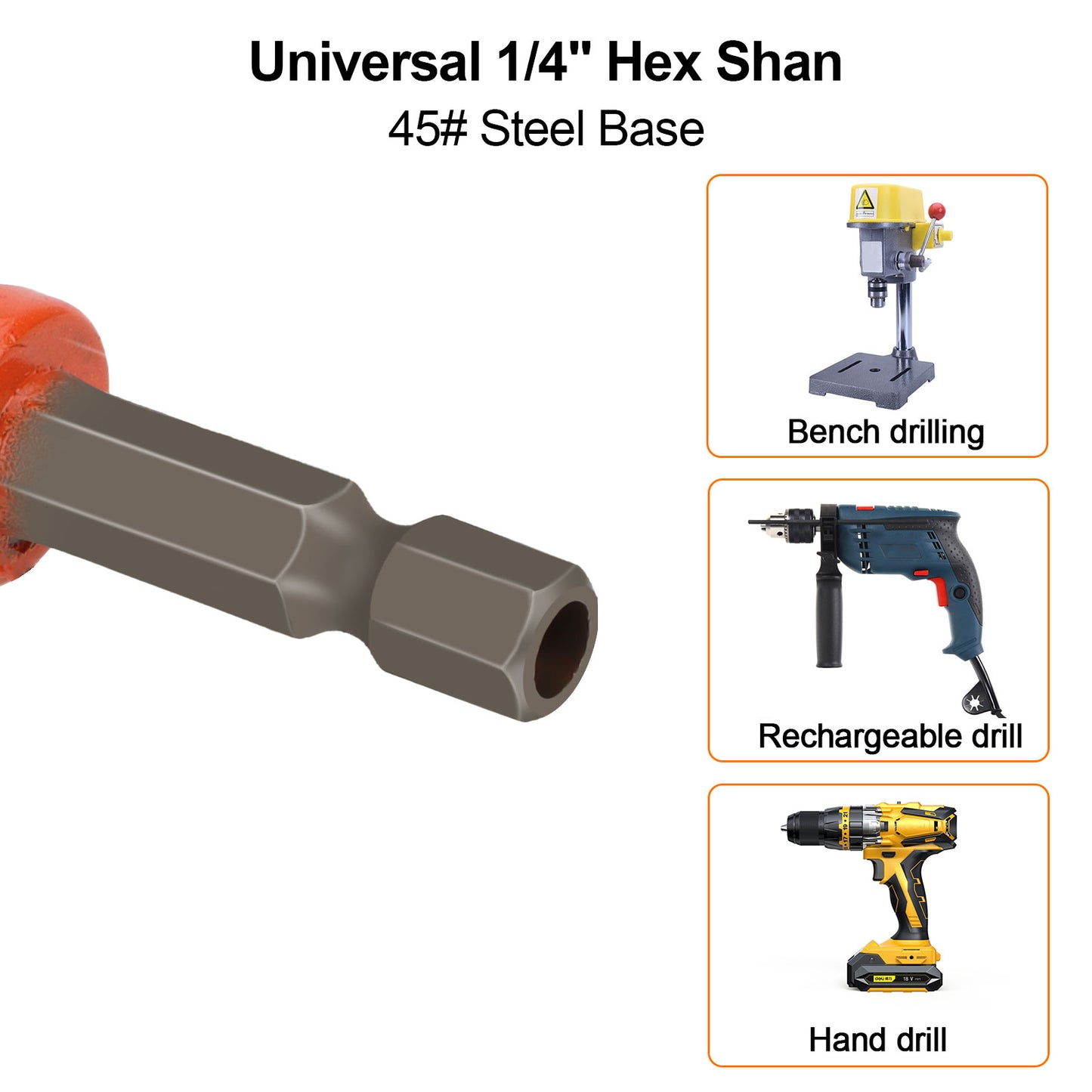 15Pcs Countersink Sink Drill Bit for Wood - with hex key and Replaceable drill bits,for woodworking, plastic, drill holes