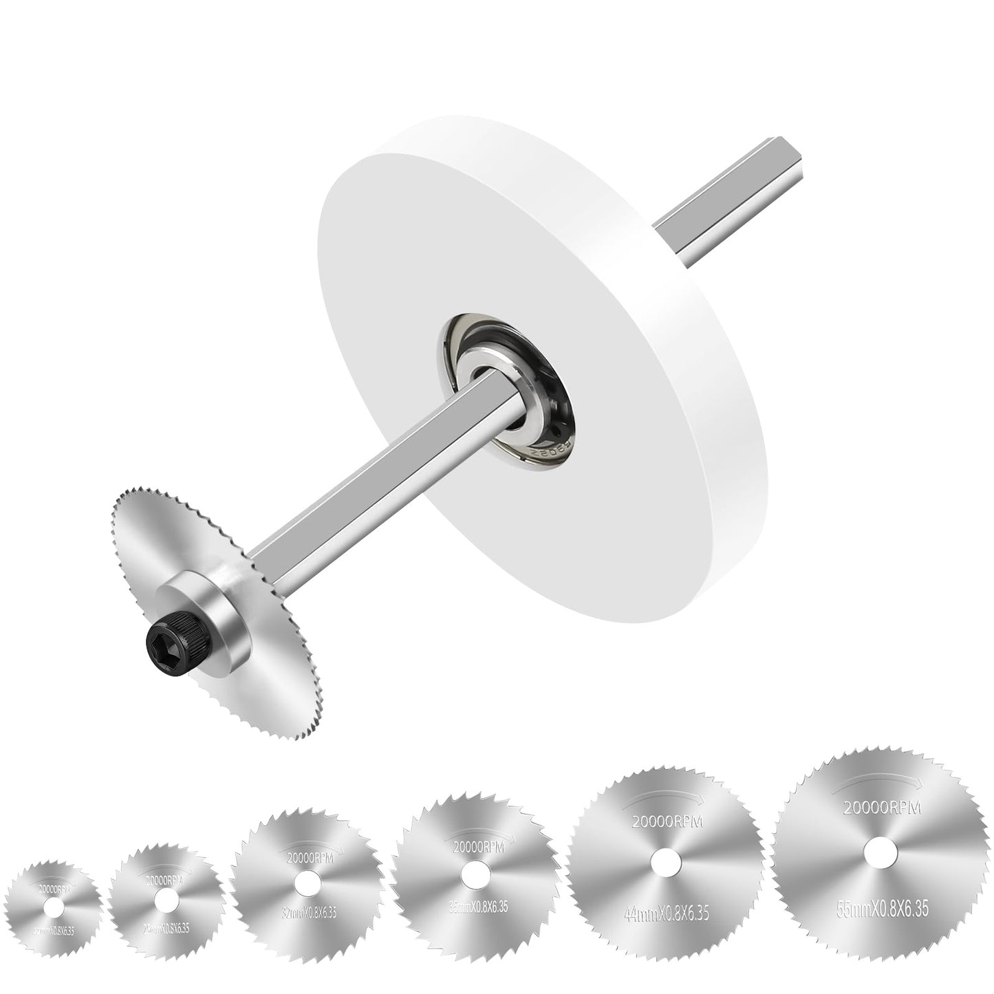 Internal Pipe Cutter for PVC - Stainless Steel Shaft with HSS Blades, Adjustable Cutting Depth, Includes 6 Saw Blades & Guide Disk - Ideal for Shower Drains, Toilet Flanges, and Confined Spaces