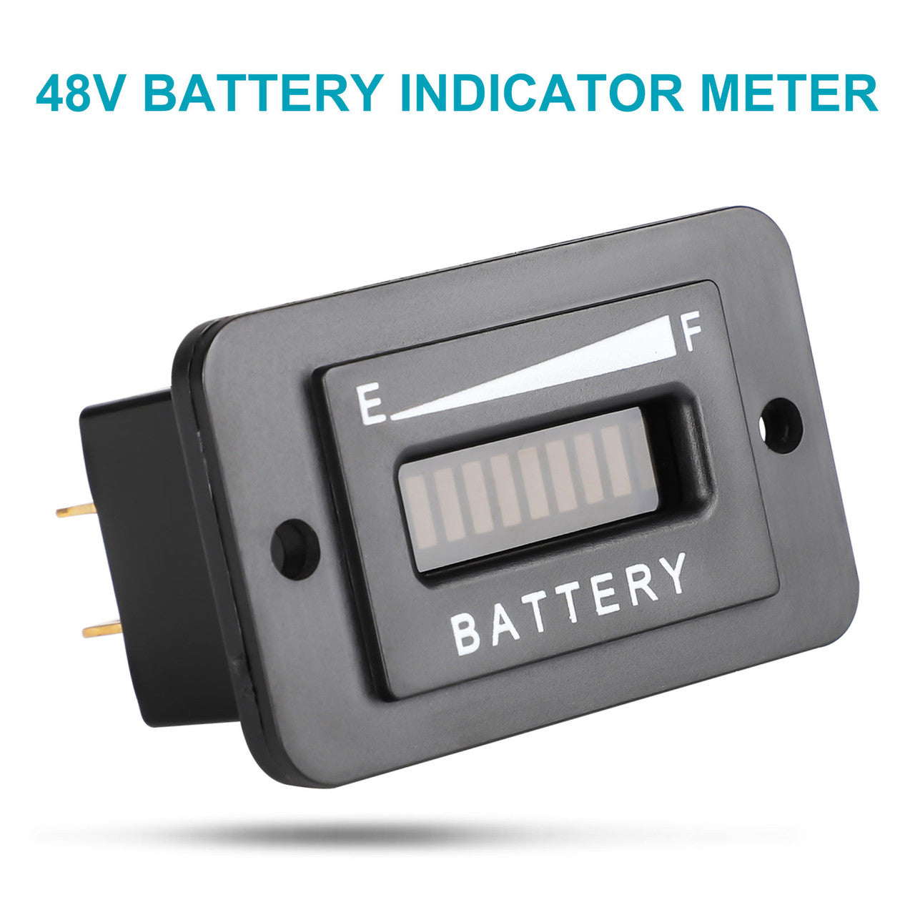 Meter Indicator Volt Battery Gauge for Golf Cart Motor, 48V