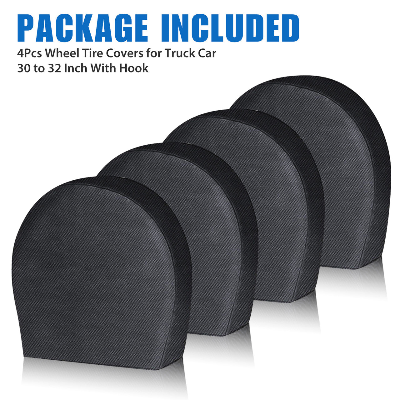 4pcs 30"-32" Waterproof Wheel Tire Covers Sun Protector for Truck Car RV Trailer