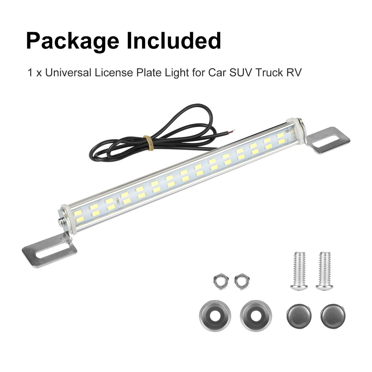 Rear License Plate Frame LED Lights, 30LED License Plate Light for Car SUV Truck RV, Waterproof LED License Plate Lights, 800LM 6000K White, 12V