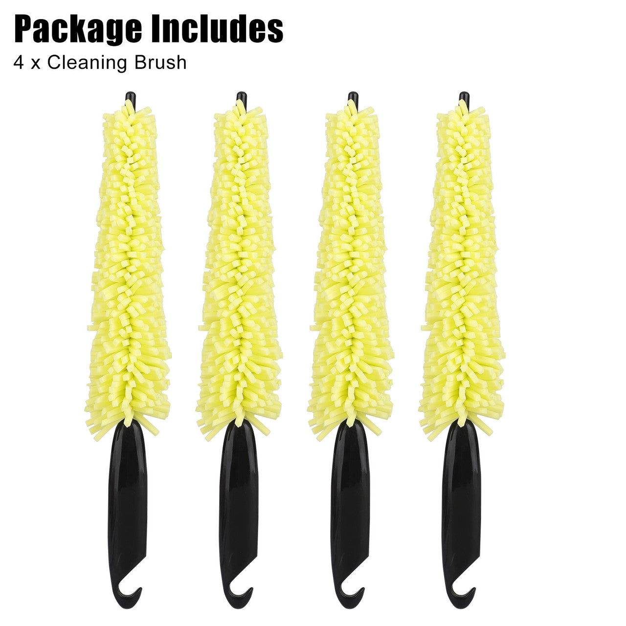 4 Packs Car Detailing Cleaning Brush - Car Wheel Rim Brush Rim Tire Detailing Brush, Plastic Auto Car Wheel Brush Cleaning Brush, Sponges Handle Brush Washing Tools