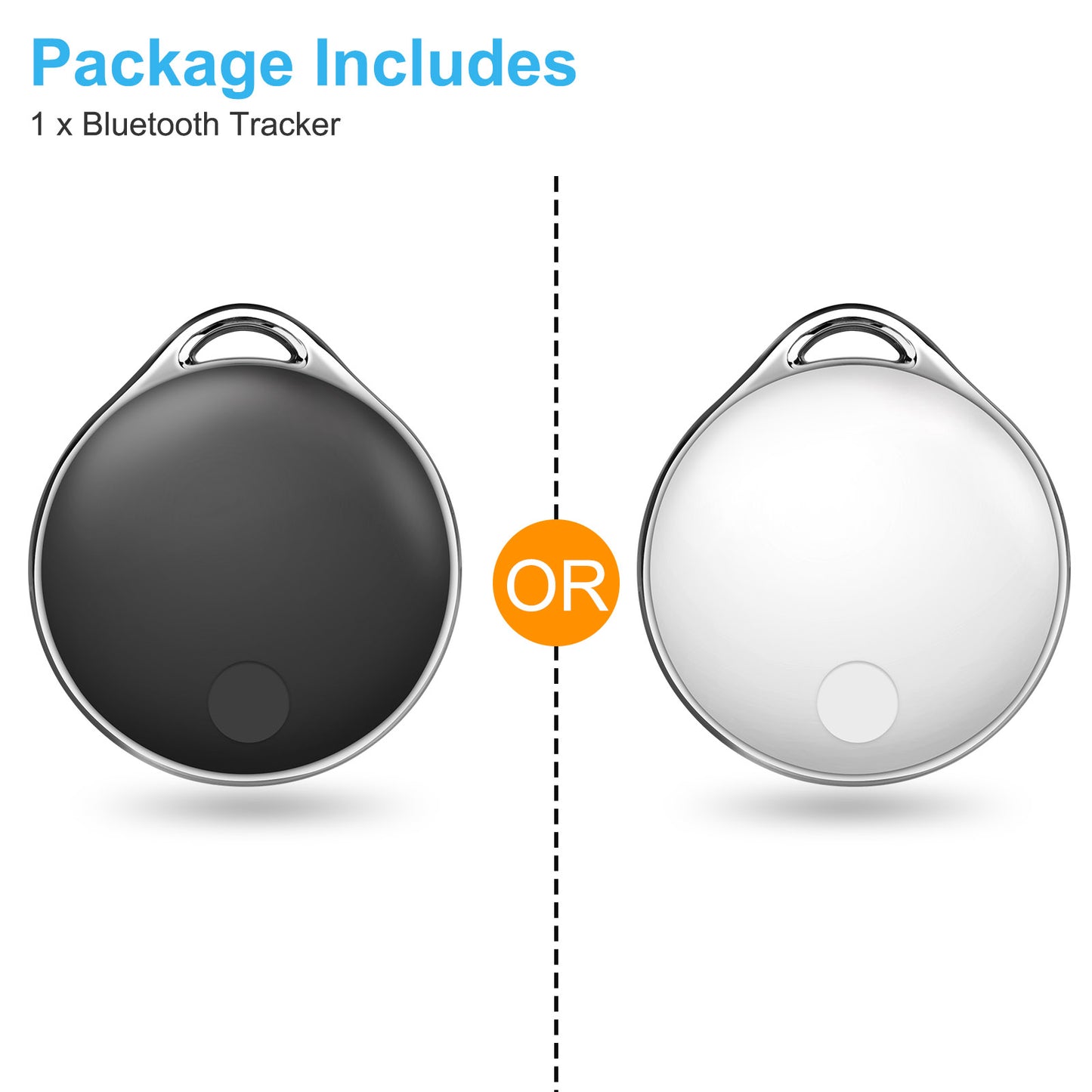 NIJITAG Smart Anti Loss Tracking - Item Finders Key Finder Locator Tracker Device for Wallet, Keychain, Luggage, backpack, Cat, Dog, Pet etc. Privacy Protection, Lost Mode, Alarm Reminder, Works with Apple Find My app (iOS only) , GRAY