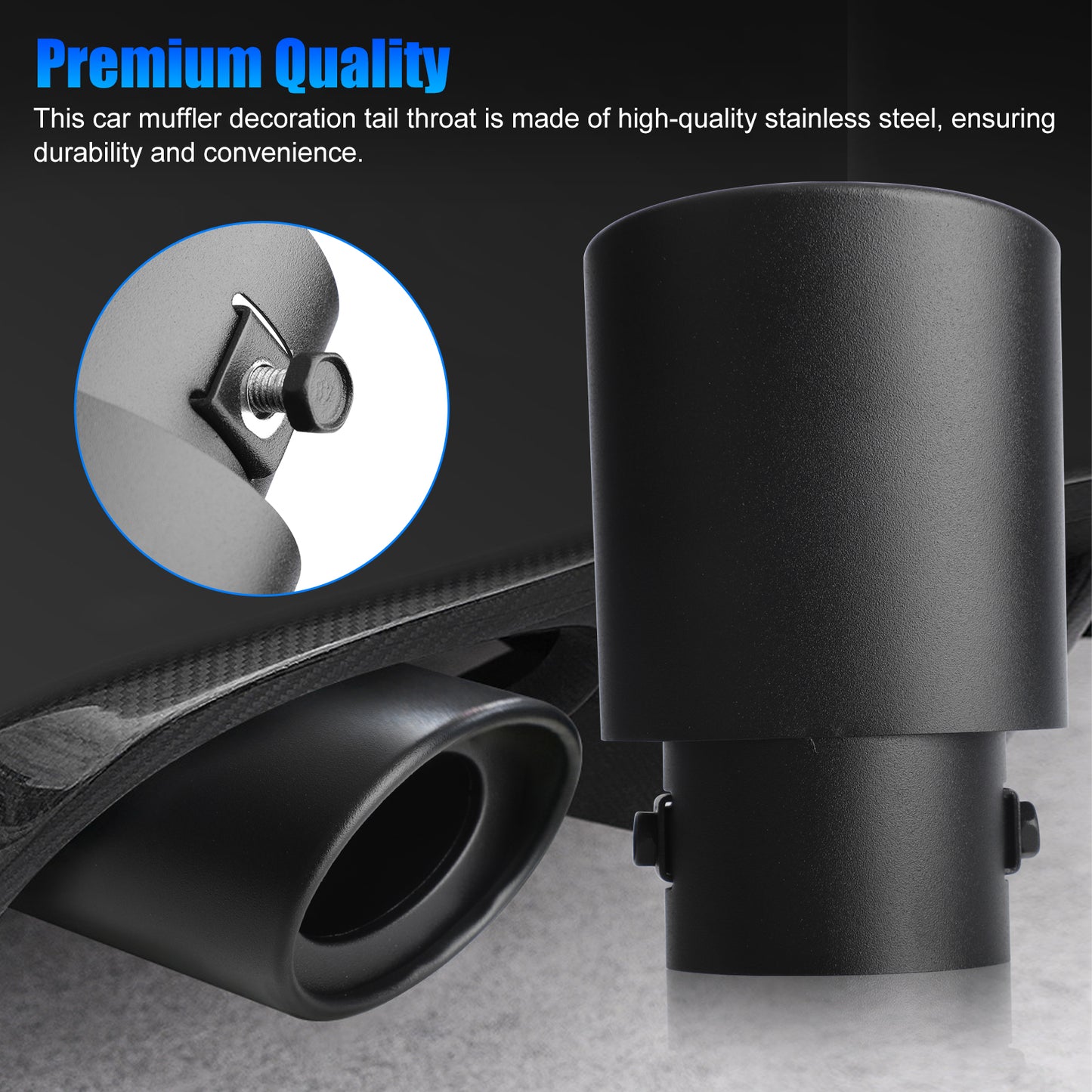 Car Rear Dual Exhaust Muffler Tail Pipes