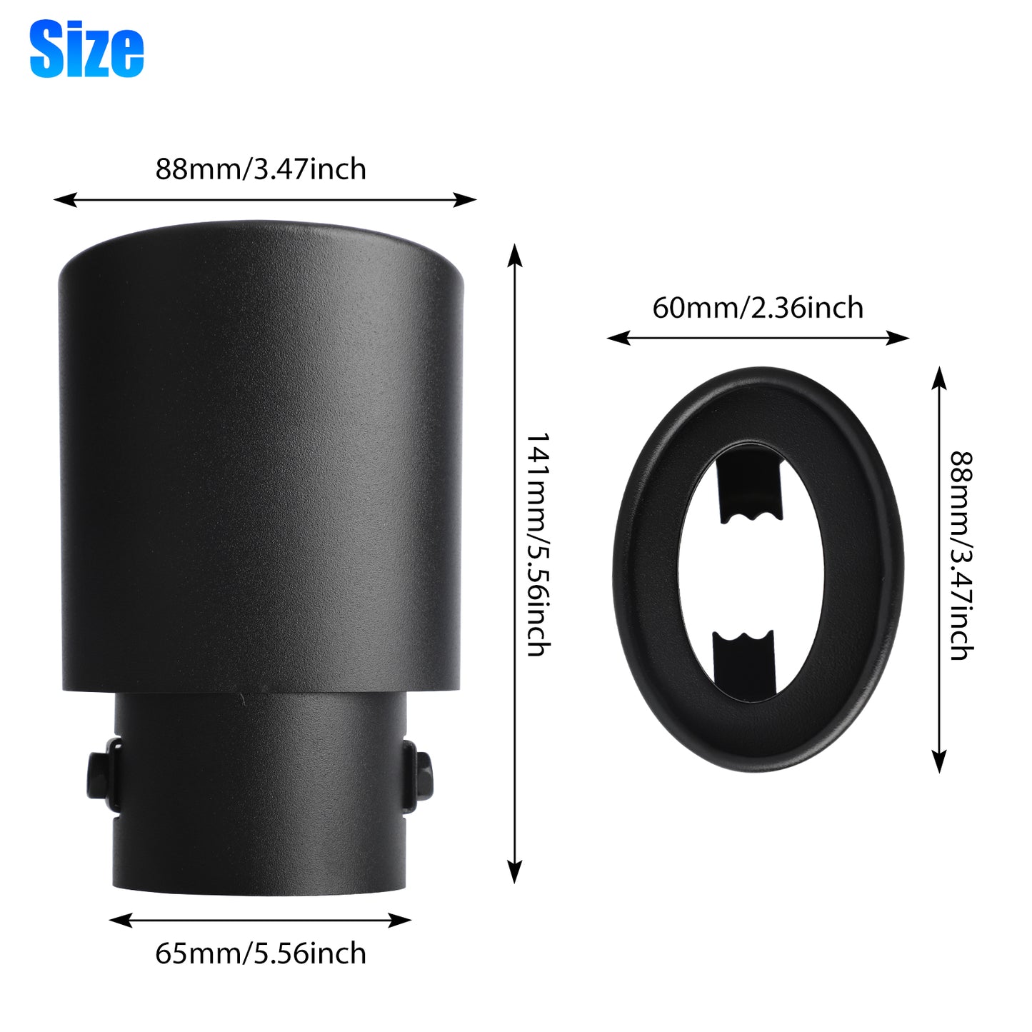 Car Rear Dual Exhaust Muffler Tail Pipes