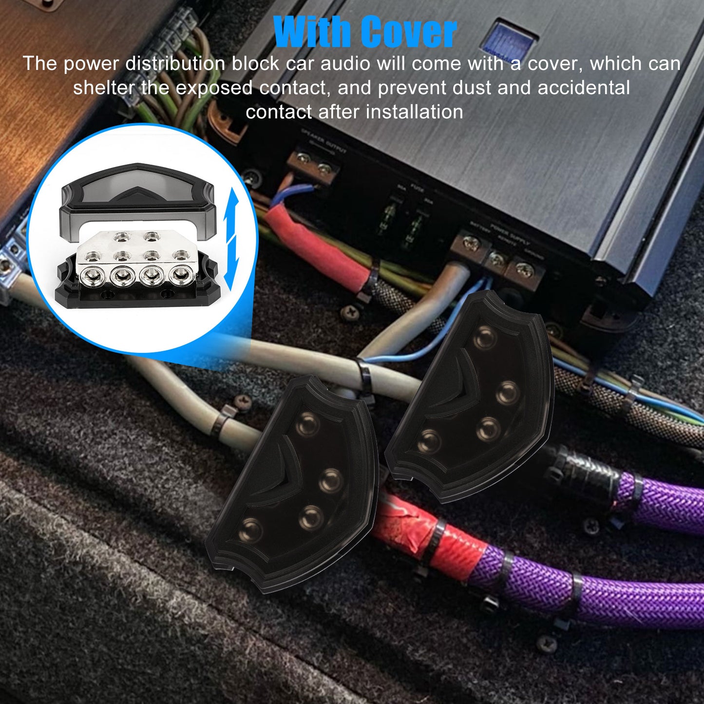 4 Way Car Audio Power Distribution Block