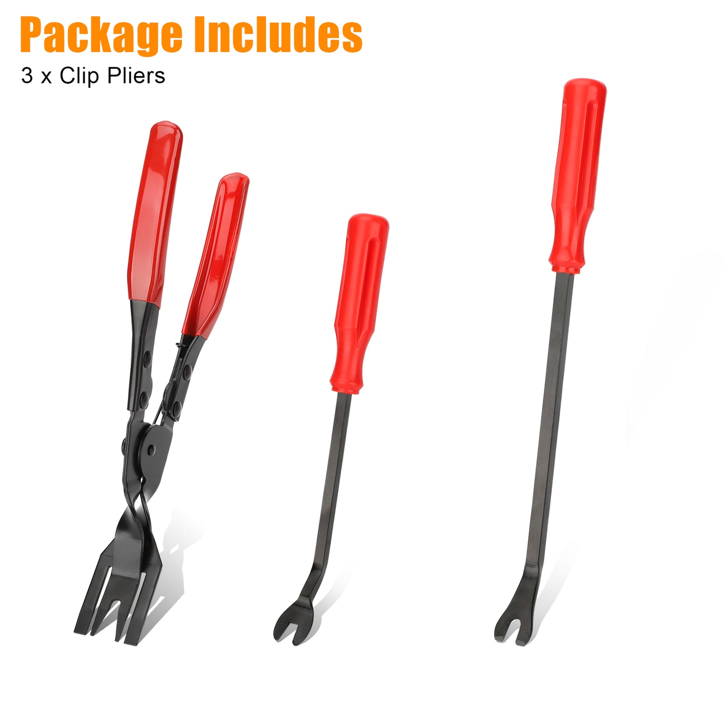 3Pcs Universal Car Trim Clip Removal Pliers - Car Auto Tool Trim Panel Clip Remover Removal Carbon Steel Pliers Tools