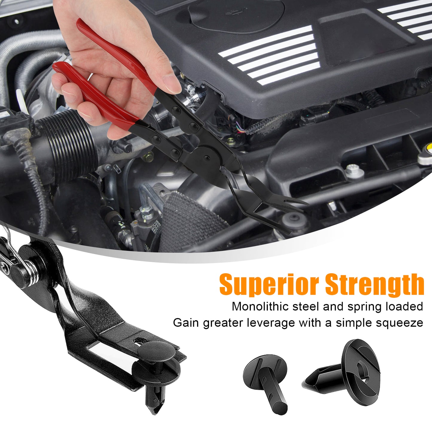 3Pcs Universal Car Trim Clip Removal Pliers - Car Auto Tool Trim Panel Clip Remover Removal Carbon Steel Pliers Tools