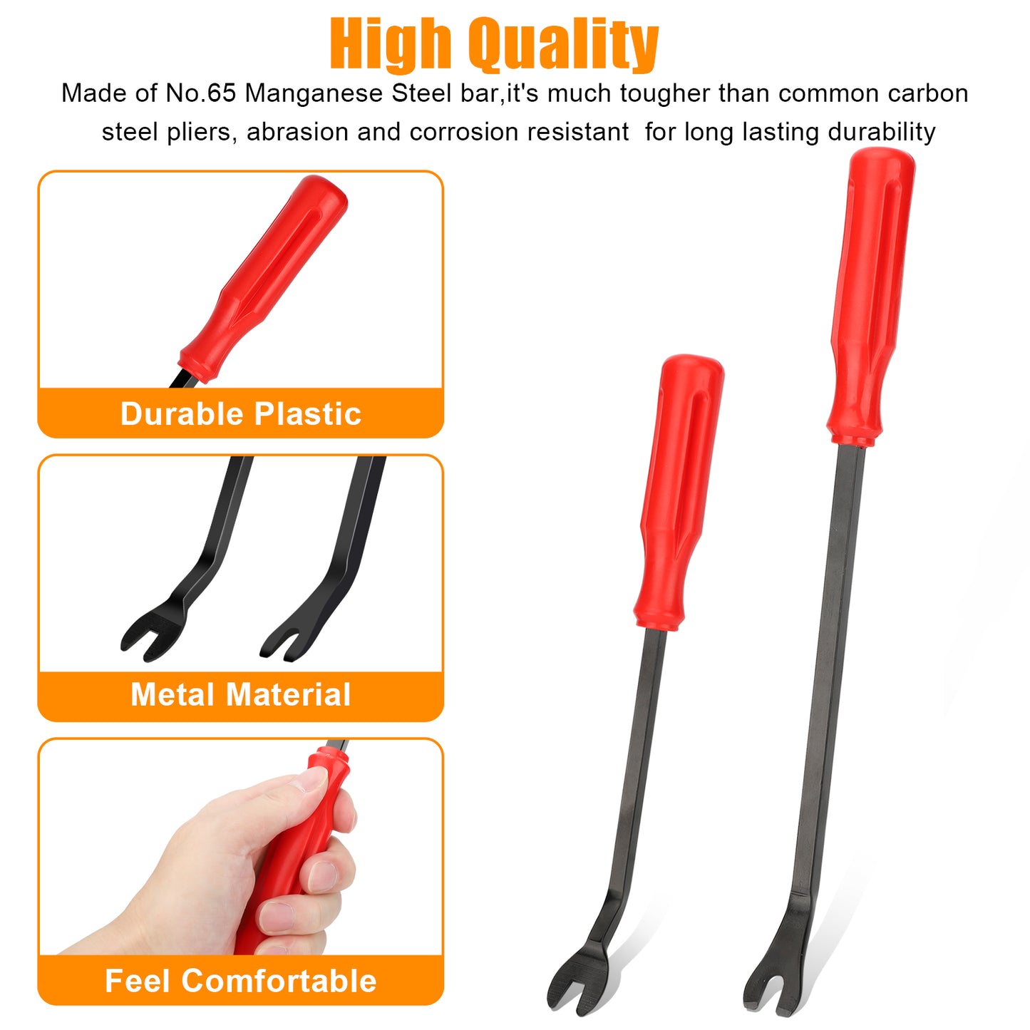 3Pcs Universal Car Trim Clip Removal Pliers - Car Auto Tool Trim Panel Clip Remover Removal Carbon Steel Pliers Tools