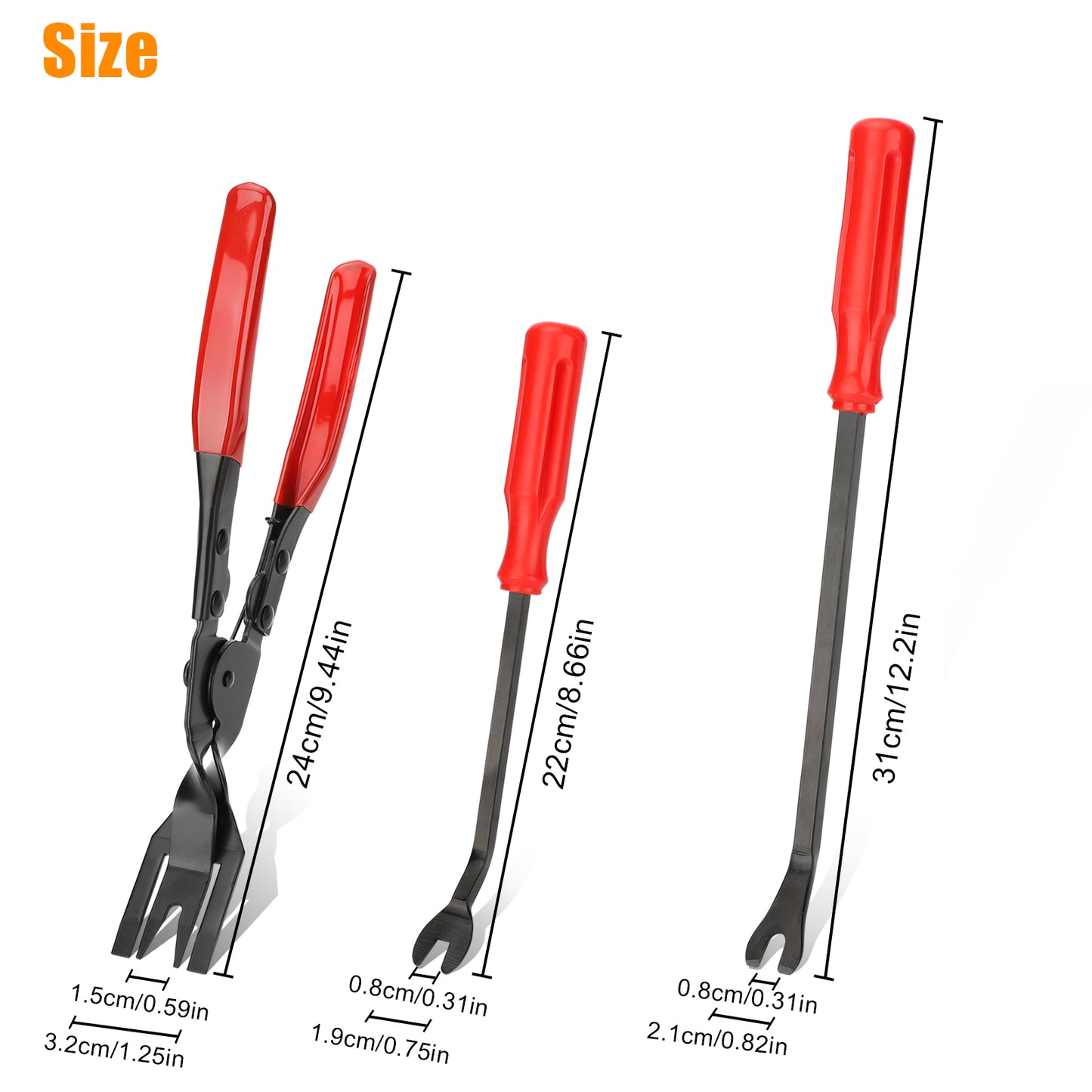 3Pcs Universal Car Trim Clip Removal Pliers - Car Auto Tool Trim Panel Clip Remover Removal Carbon Steel Pliers Tools
